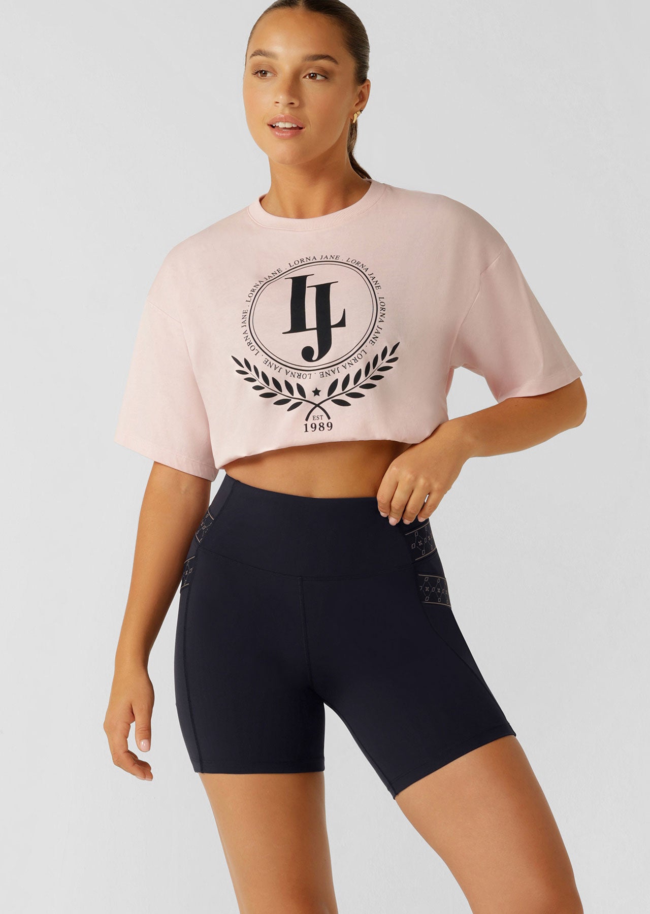 Lorna Jane Triumph Boyfriend Tee - Pale Peony