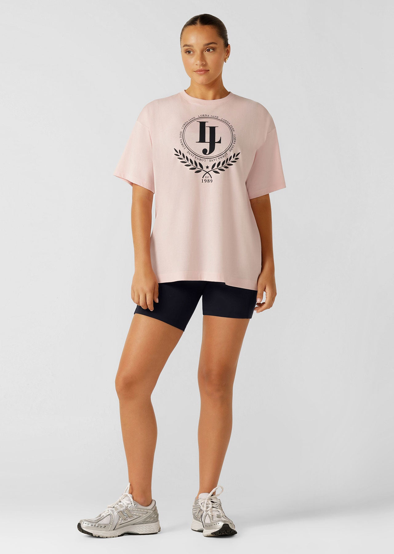 Lorna Jane Triumph Boyfriend Tee - Pale Peony