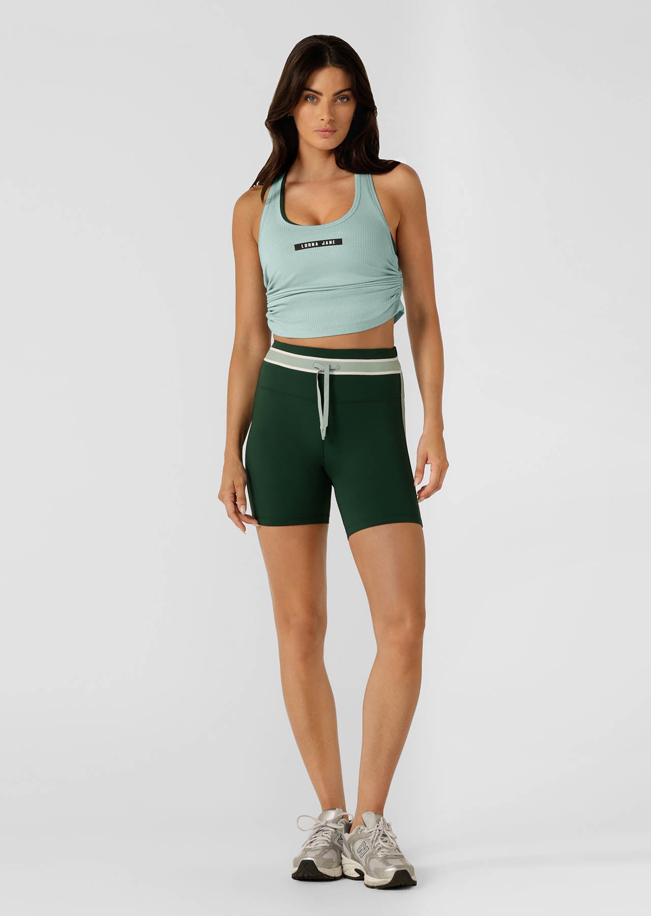 Lorna Jane Easy Adjust Racerback Rib Tank - Sea Mist