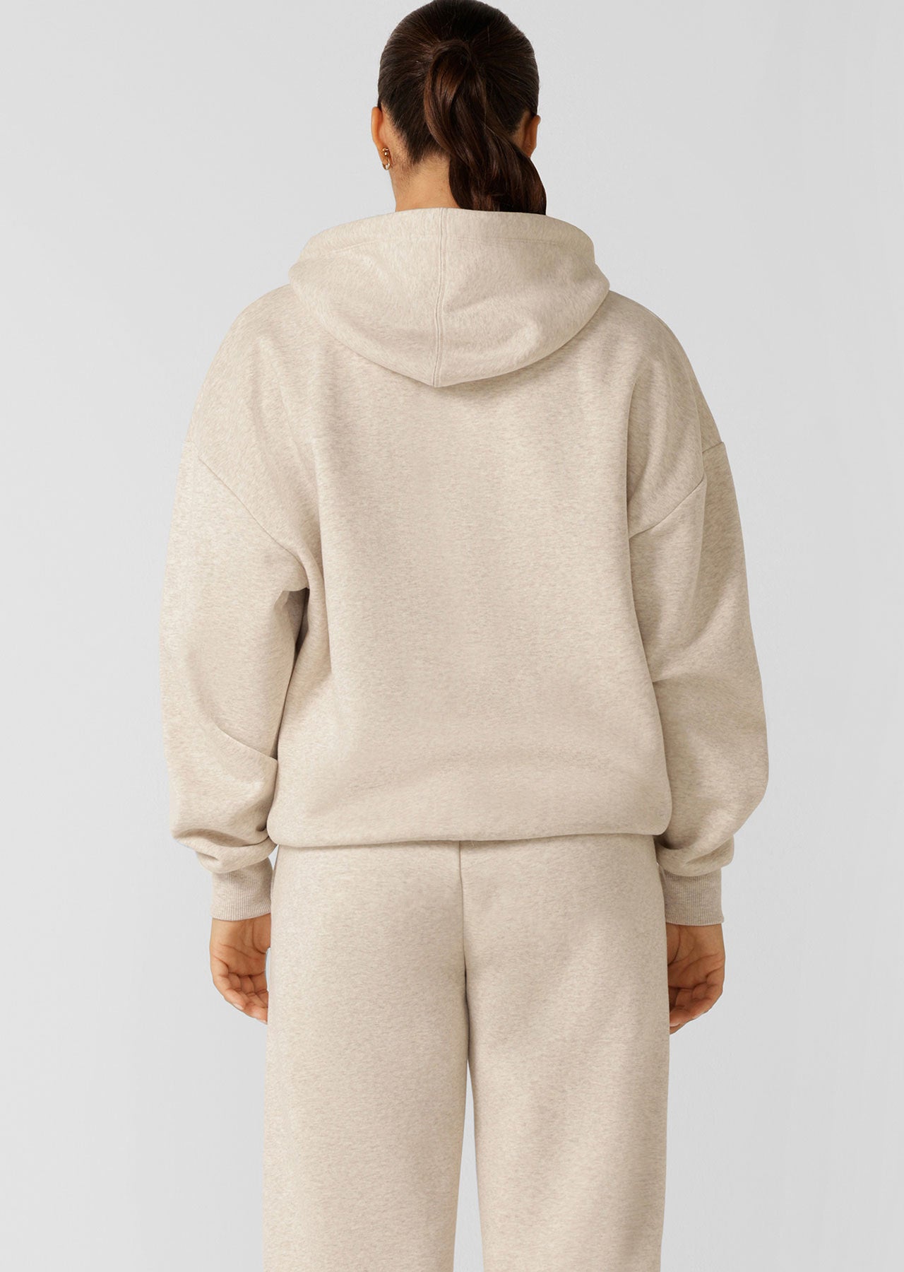 Lorna Jane Lounge Fleece Hoodie - Oat Marl