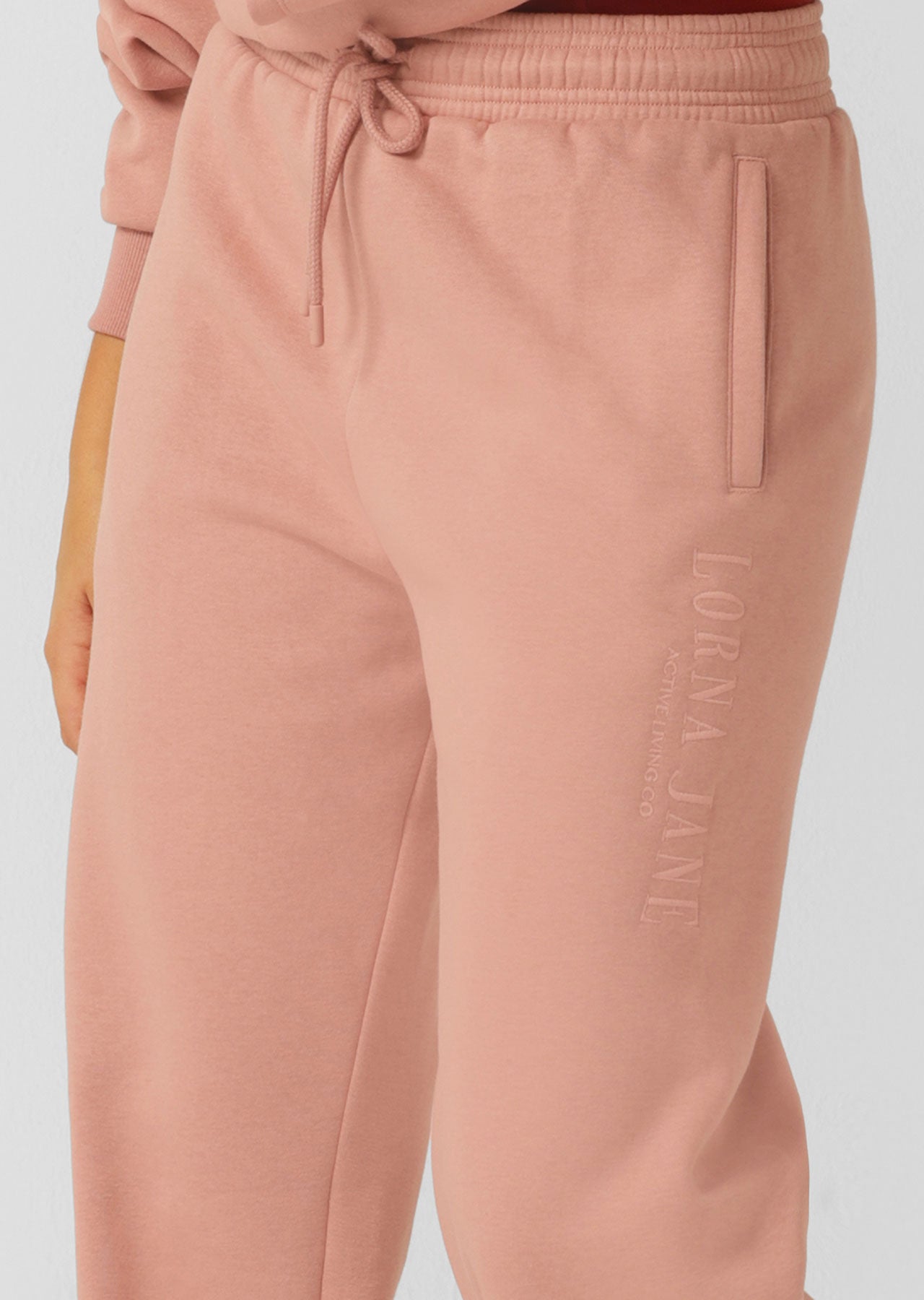 Lorna Jane Lounge Fleece Trackpants - Ash Rose