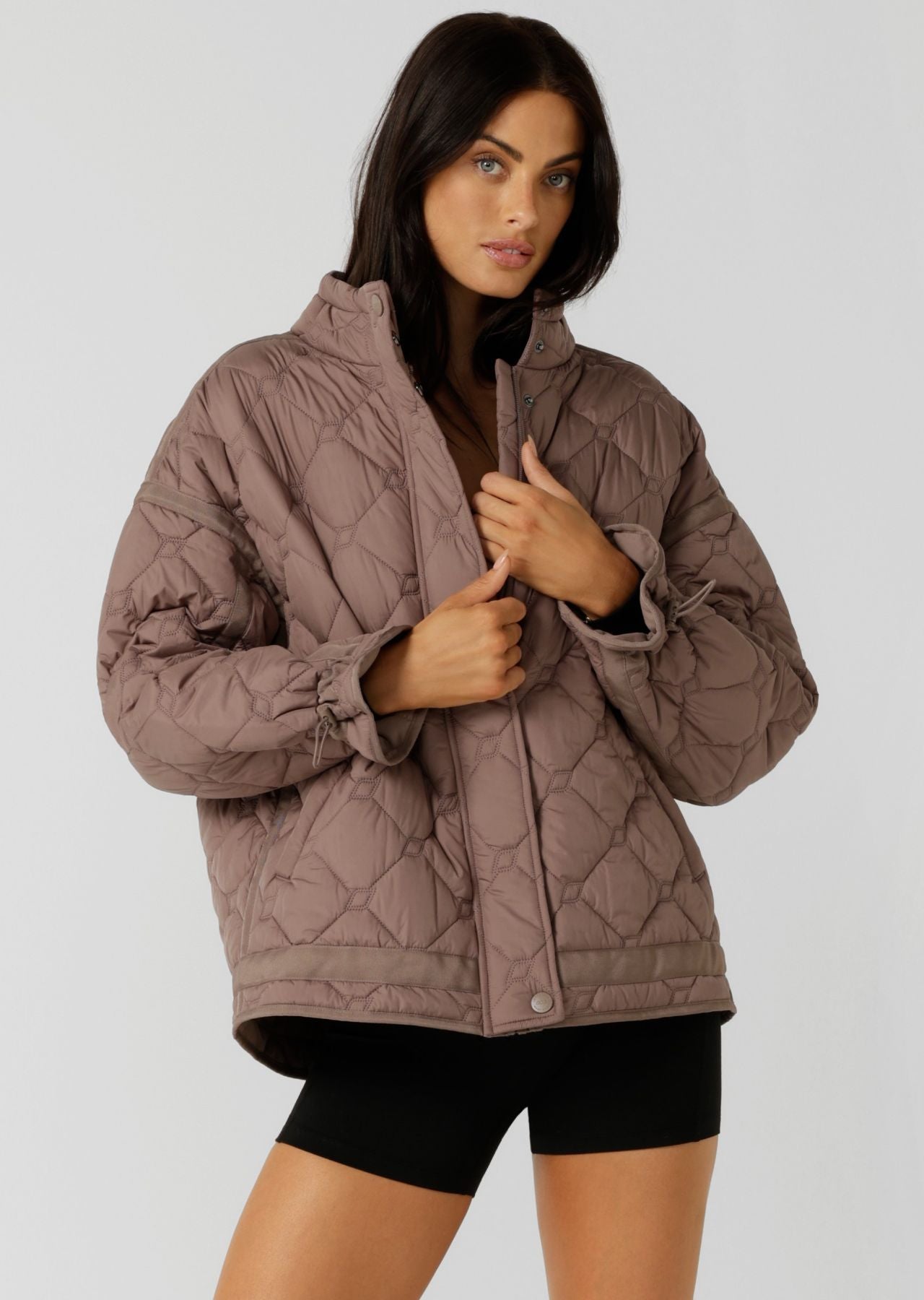 Lorna Jane Comfort Zone Quilted Jacket - Bone