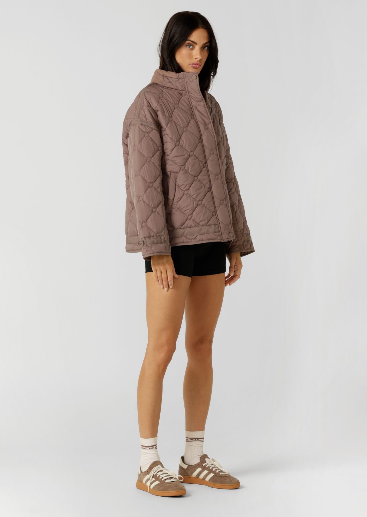 Lorna Jane Comfort Zone Quilted Jacket - Bone