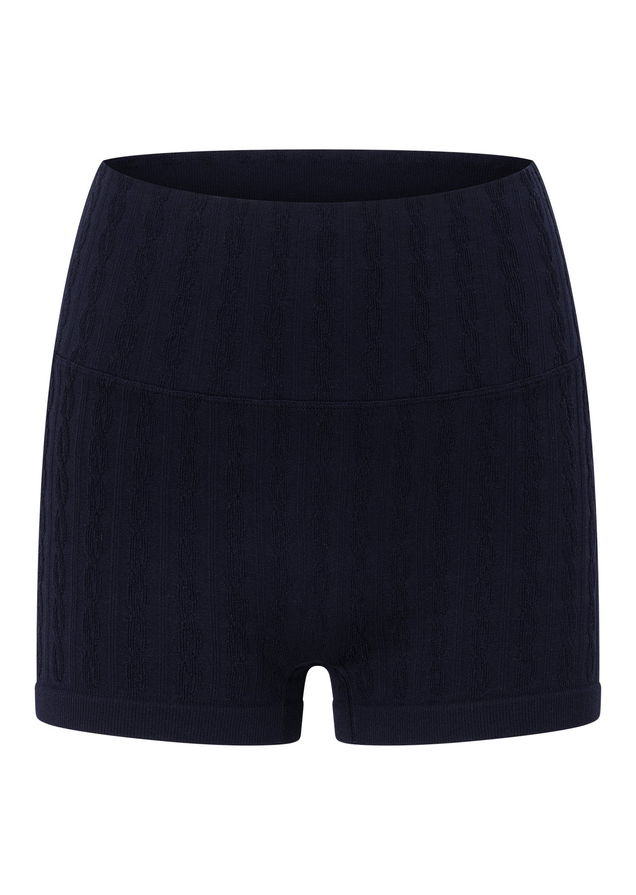 Lorna Jane Cable Seamless Bike Shorts - Midnight Blue