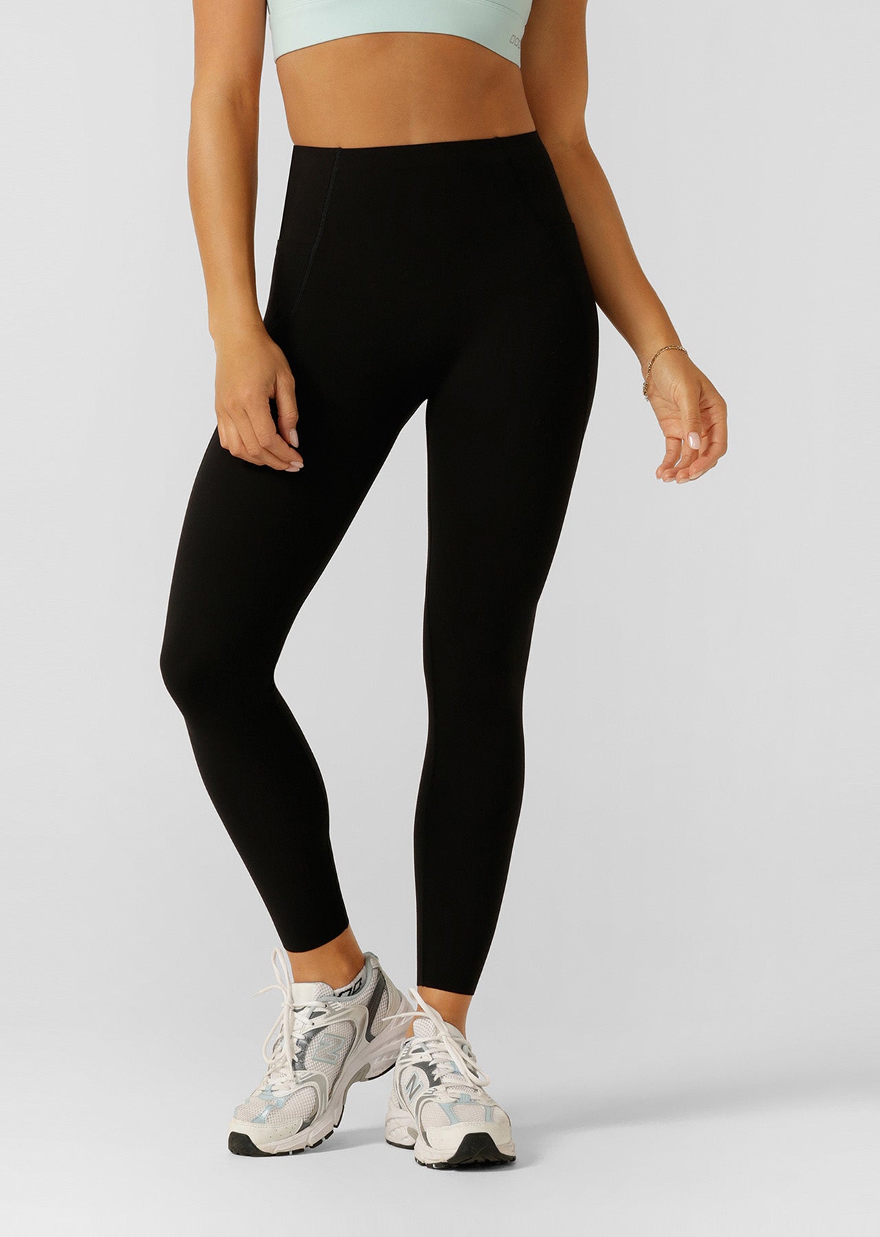 Lorna Jane Sculpt And Support No Ride Ankle Biter Leggings - Recycled Black