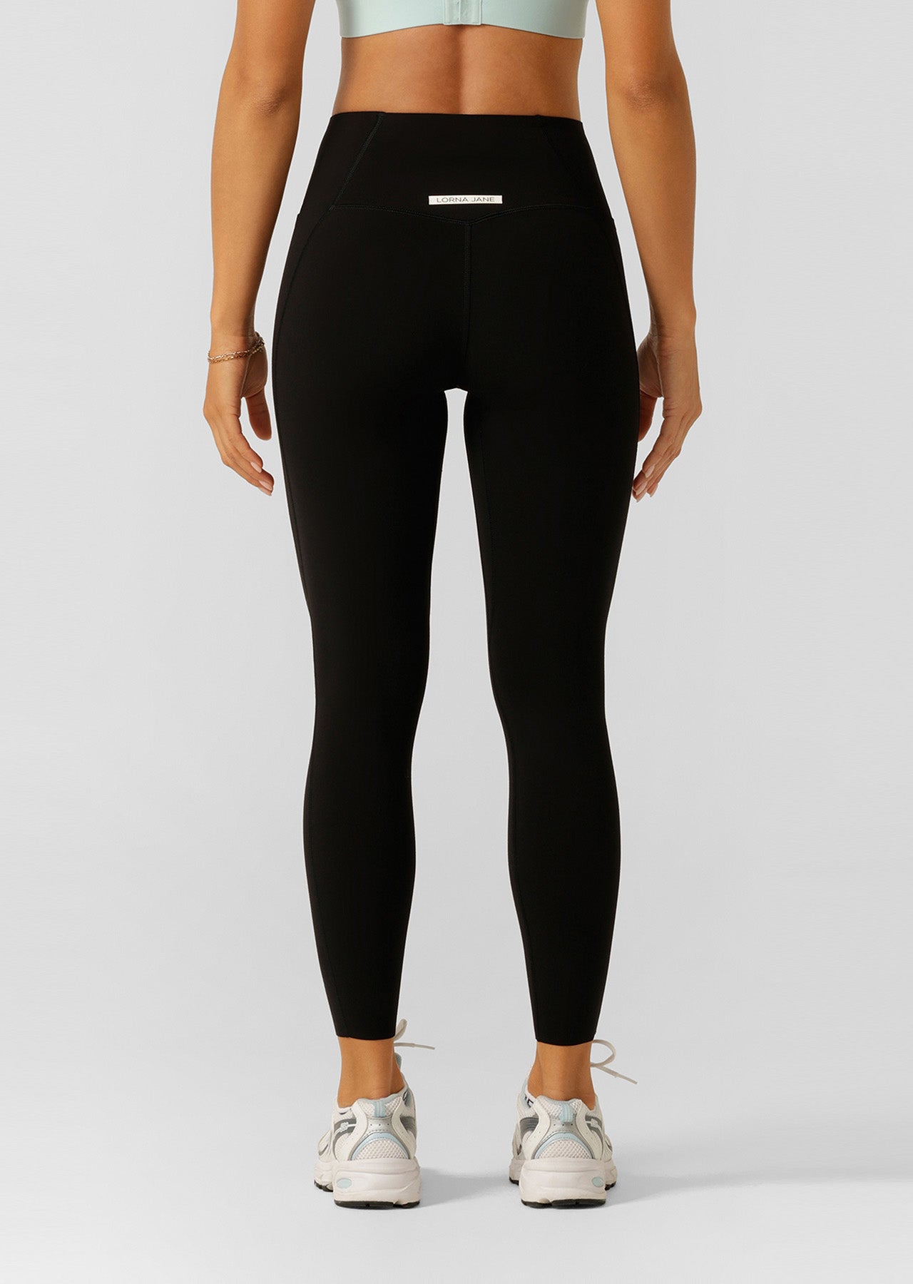Lorna Jane Sculpt And Support No Ride Ankle Biter Leggings - Recycled Black