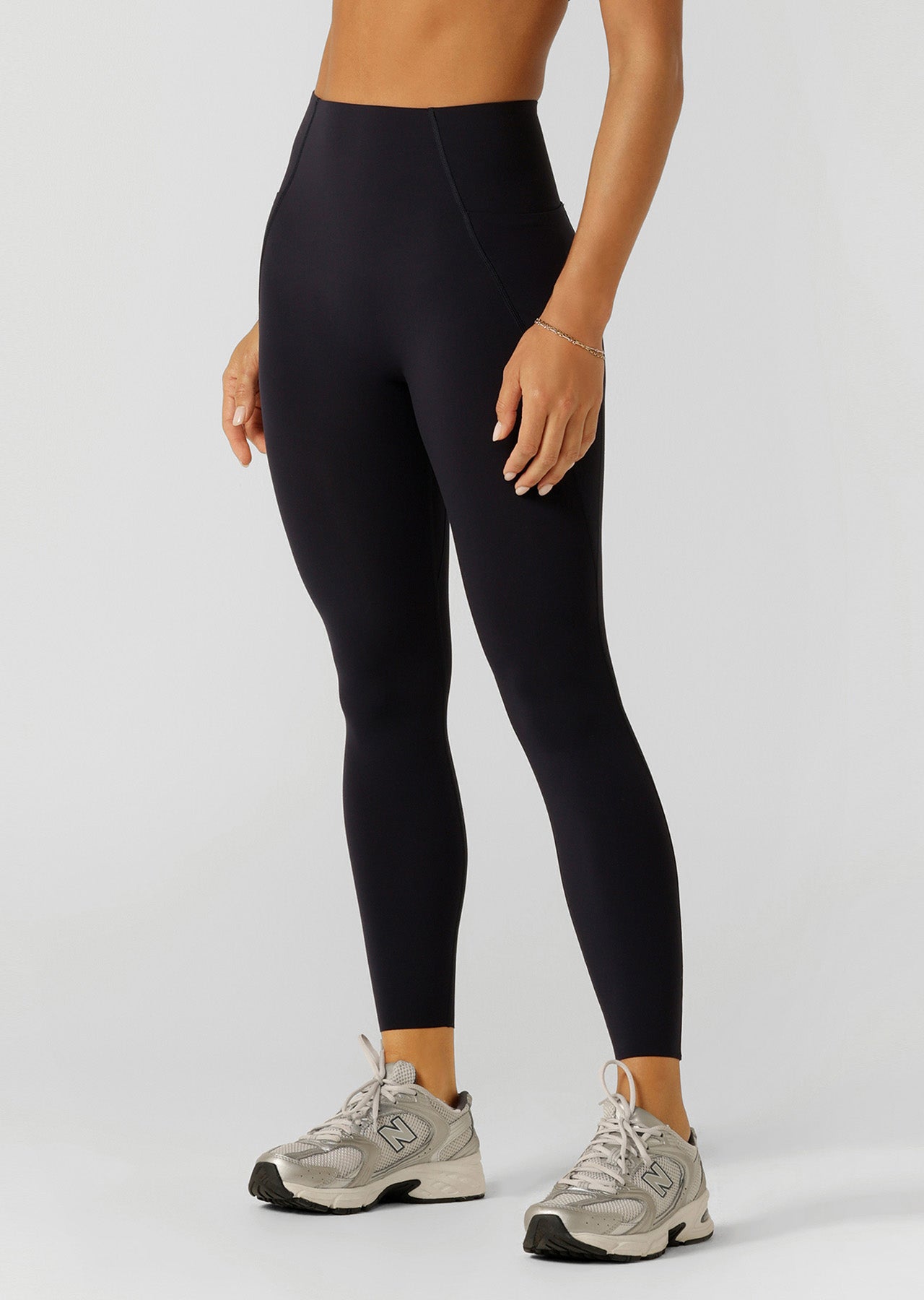Lorna Jane Sculpt And Support No Ride Ankle Biter Leggings - Midnight Blue