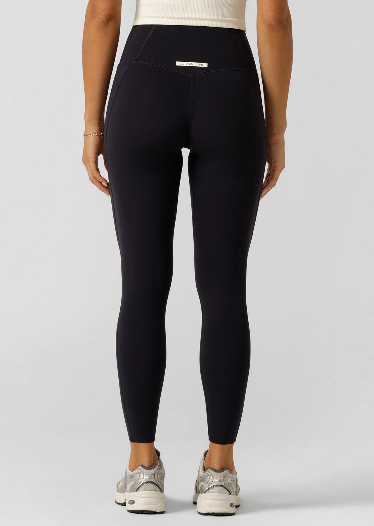 Lorna Jane Sculpt And Support No Ride Ankle Biter Leggings - Midnight Blue