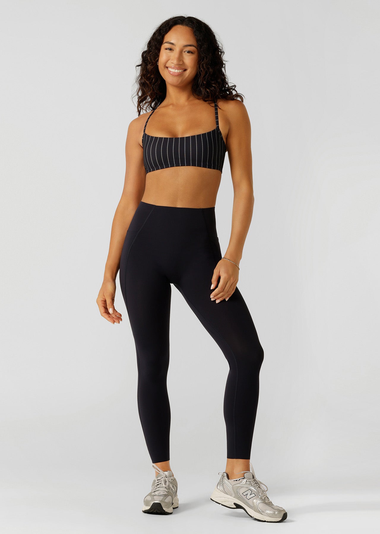 Lorna Jane Sculpt And Support No Ride Ankle Biter Leggings - Midnight Blue