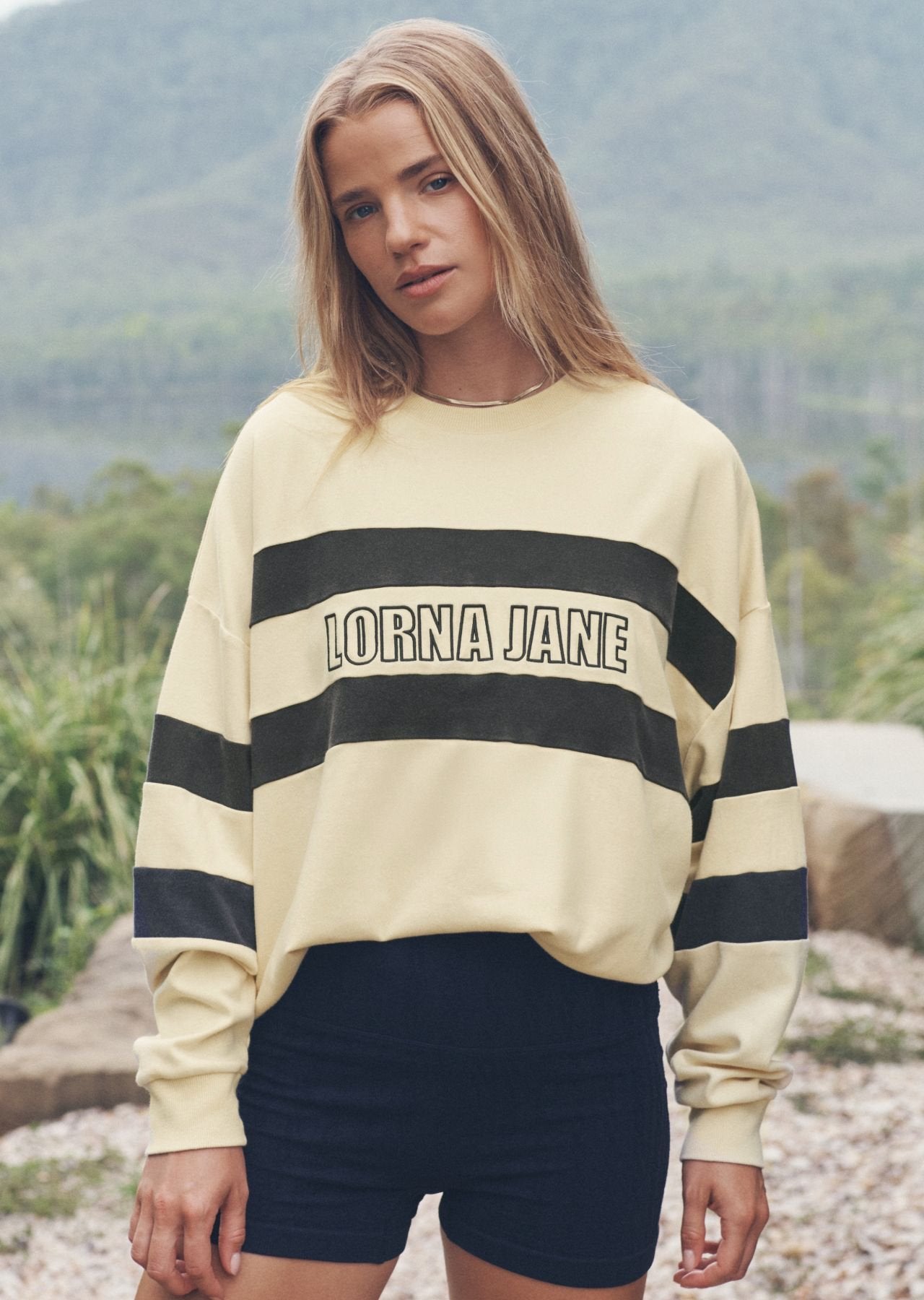 Lorna Jane Throwback Oversized Sweat - Buttermilk