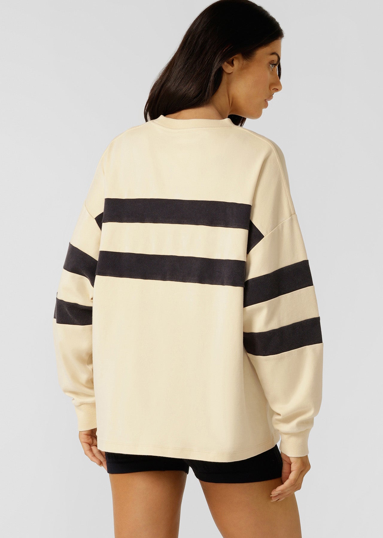 Lorna Jane Throwback Oversized Sweat - Buttermilk