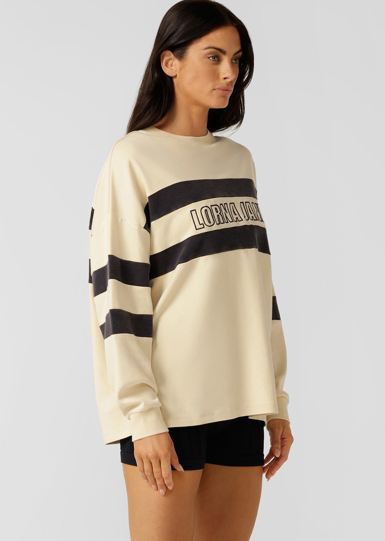 Lorna Jane Throwback Oversized Sweat - Buttermilk