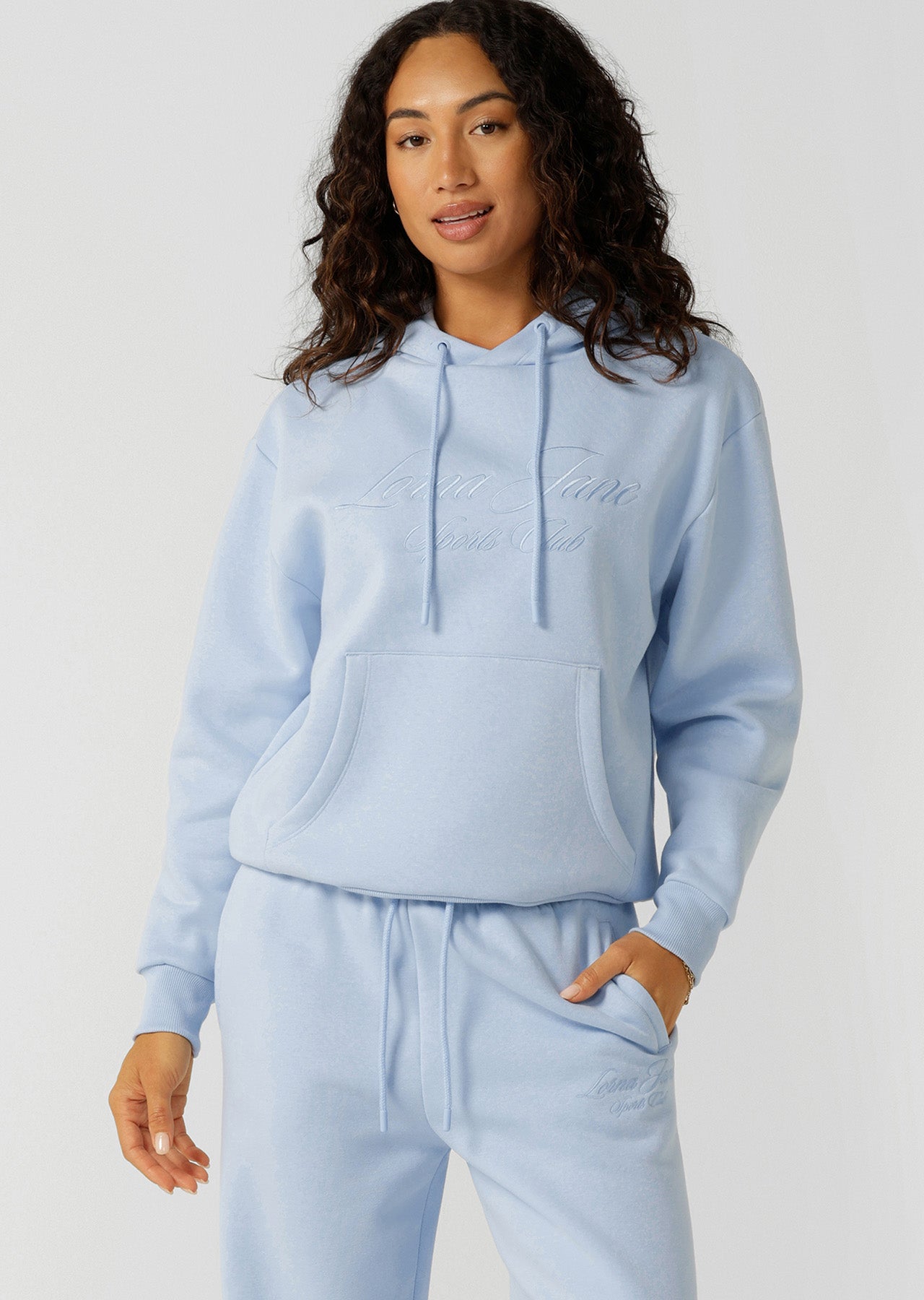 Lorna Jane Sports Club Fleece Hoodie - Toulouse Blue
