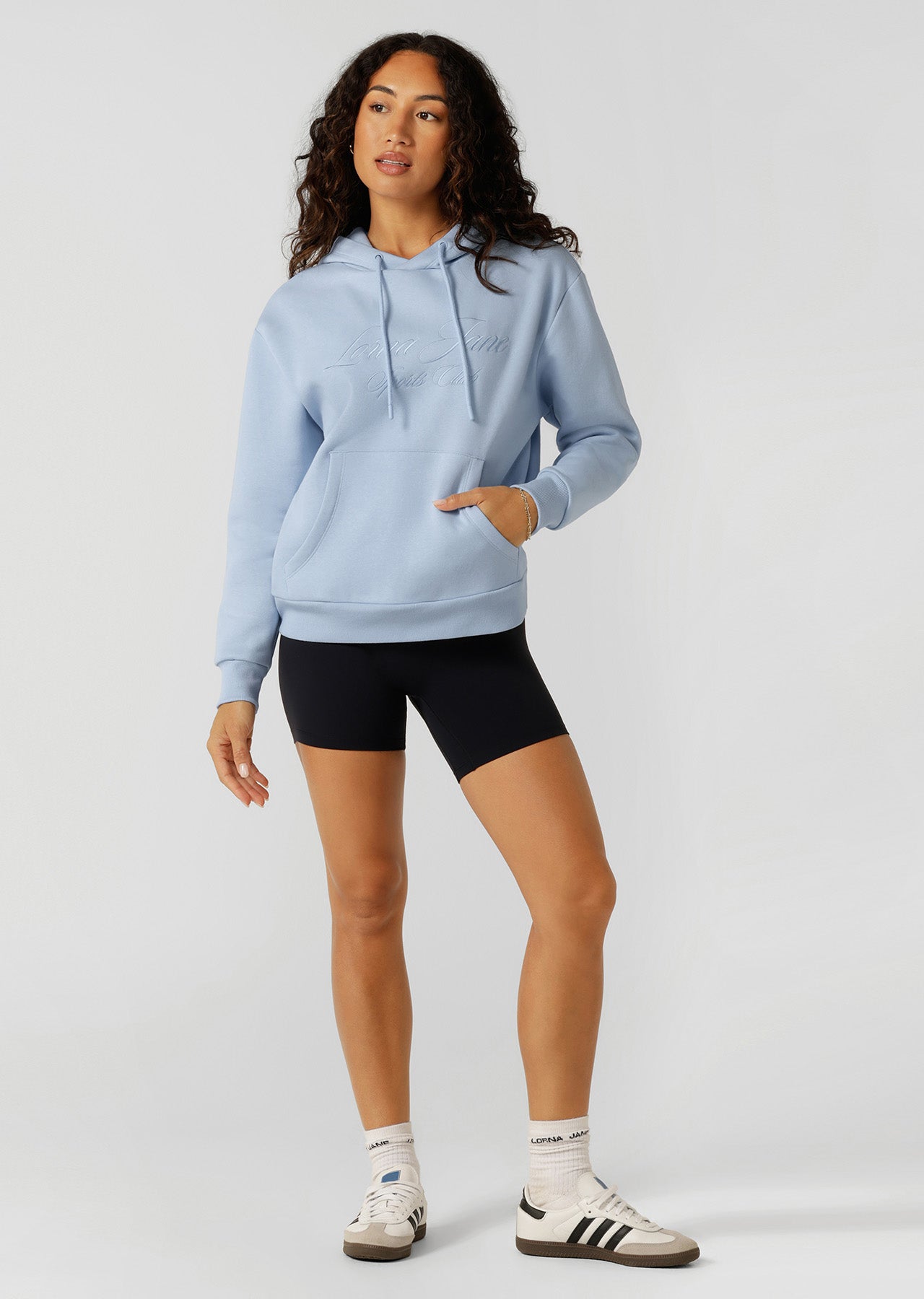 Lorna Jane Sports Club Fleece Hoodie - Toulouse Blue