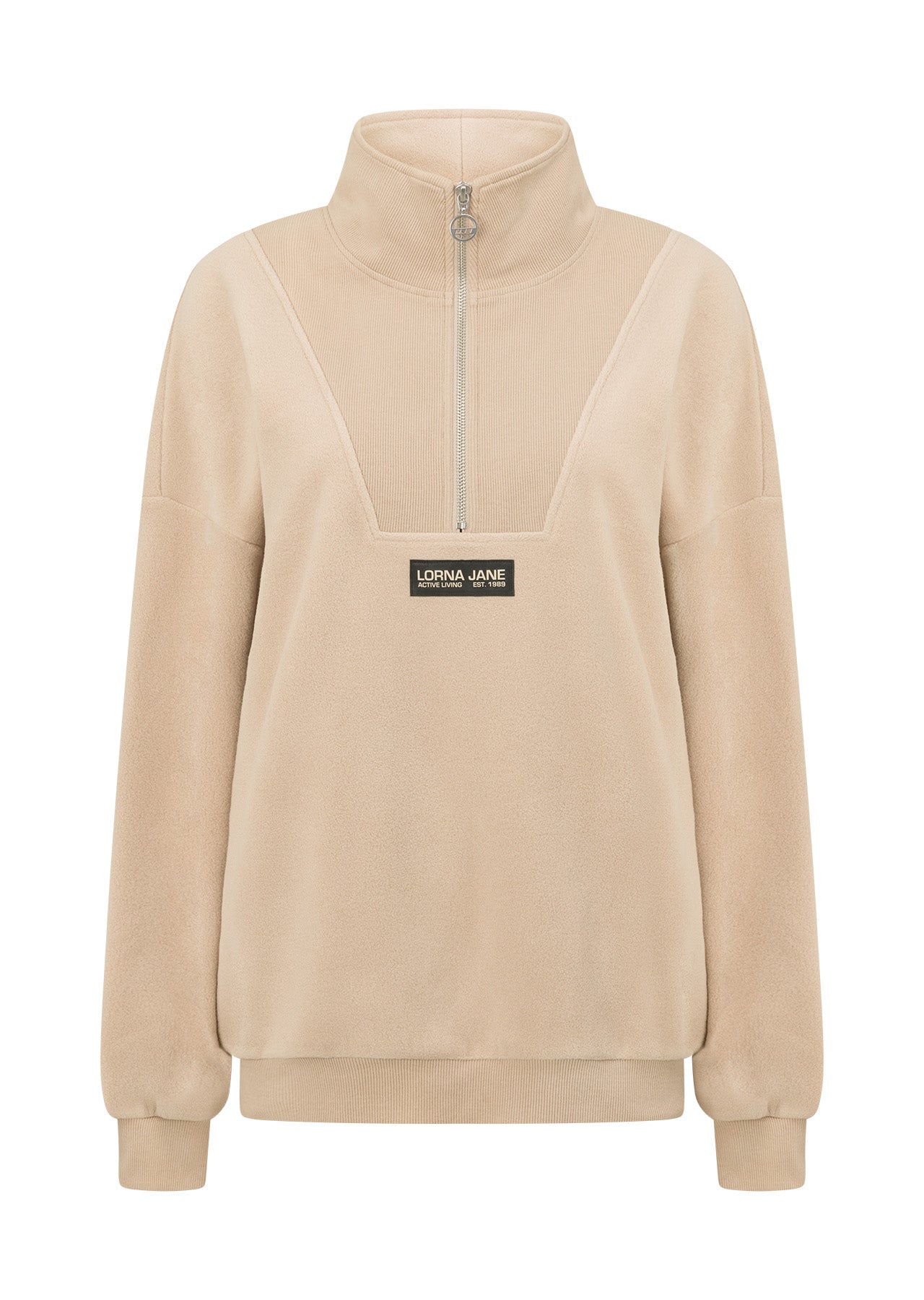 Lorna Jane Clubhouse Polar Fleece 1/2 Zip - Latte