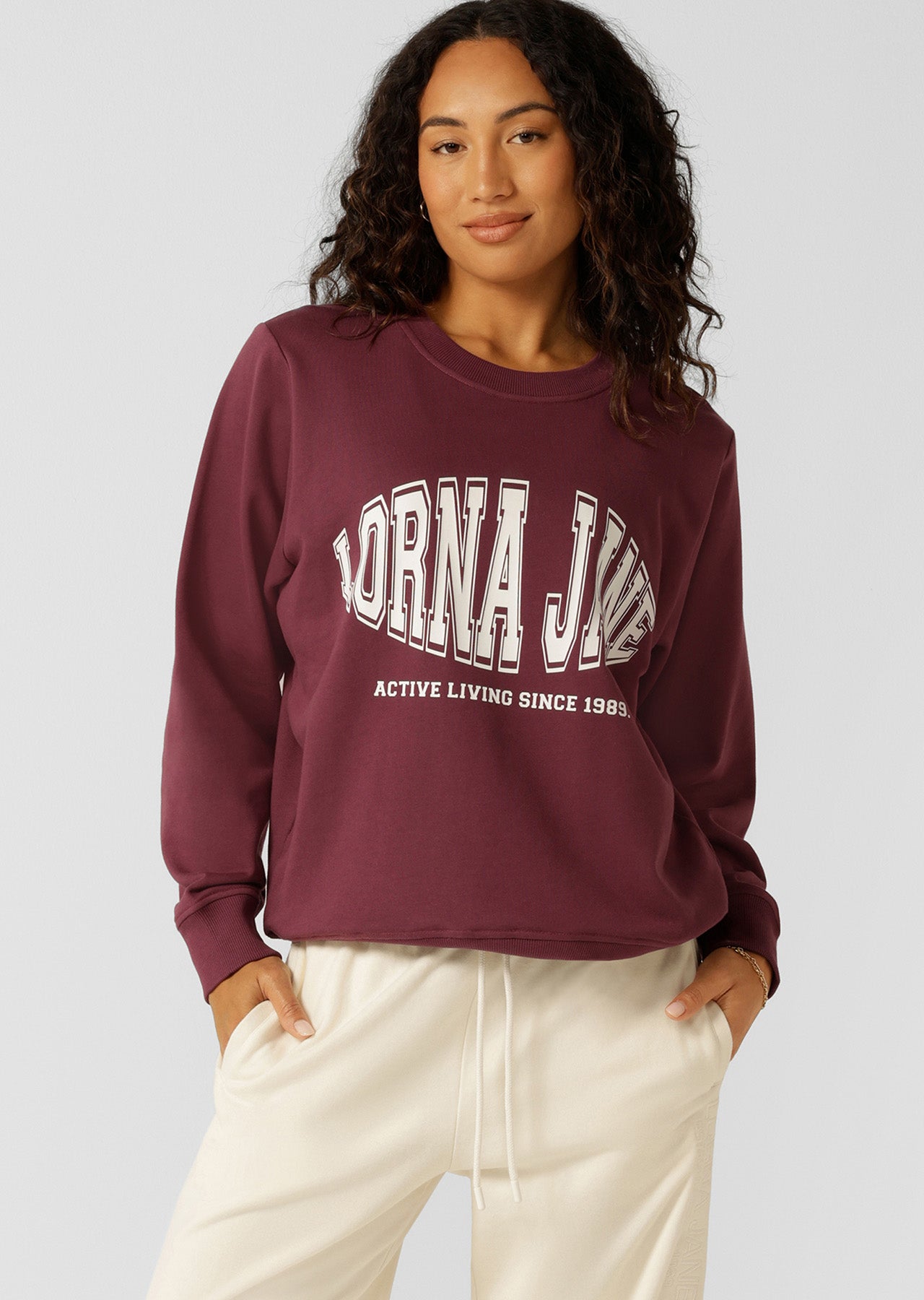 Lorna Jane Iconic Sweat - Mulberry