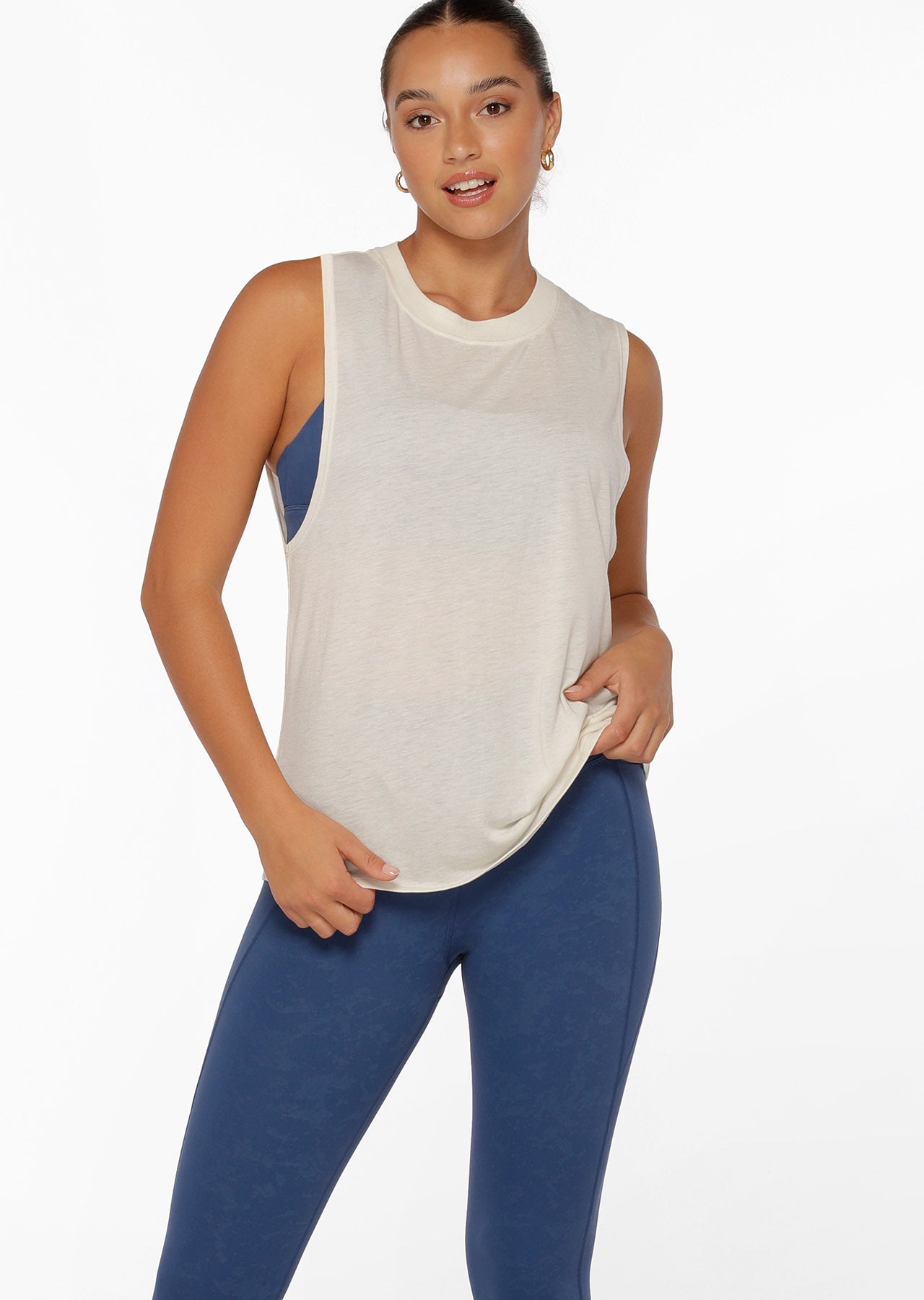 Lorna Jane Knock Out Muscle Tank - Cream