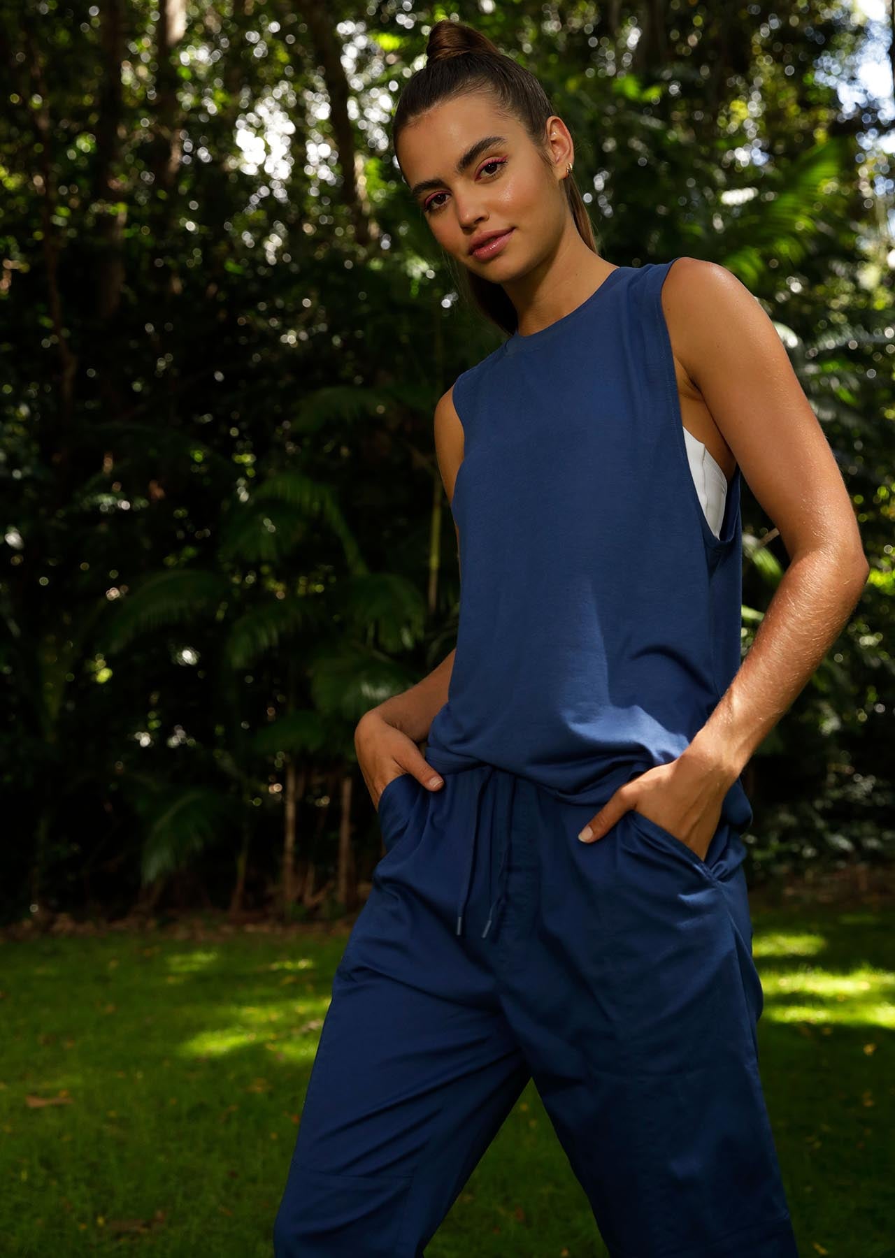 Lorna Jane Knock Out Muscle Tank - Indigo