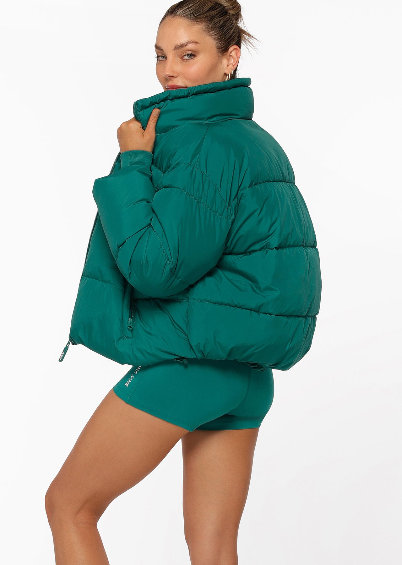Lorna Jane Keep Toasty Puffer Jacket - Dark Teal