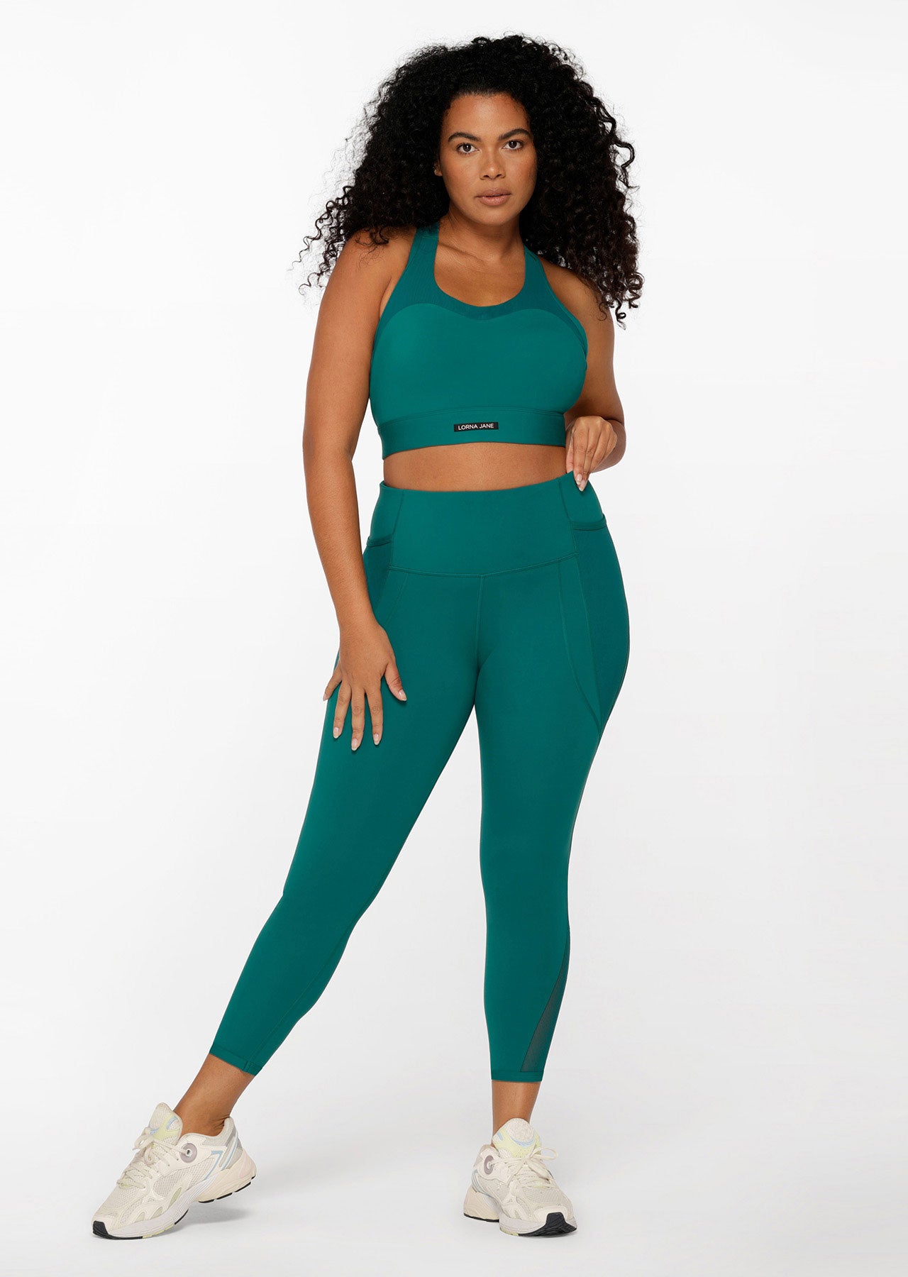 Lorna Jane Train Hard Pocket Ankle Biter Leggings - Dark Teal
