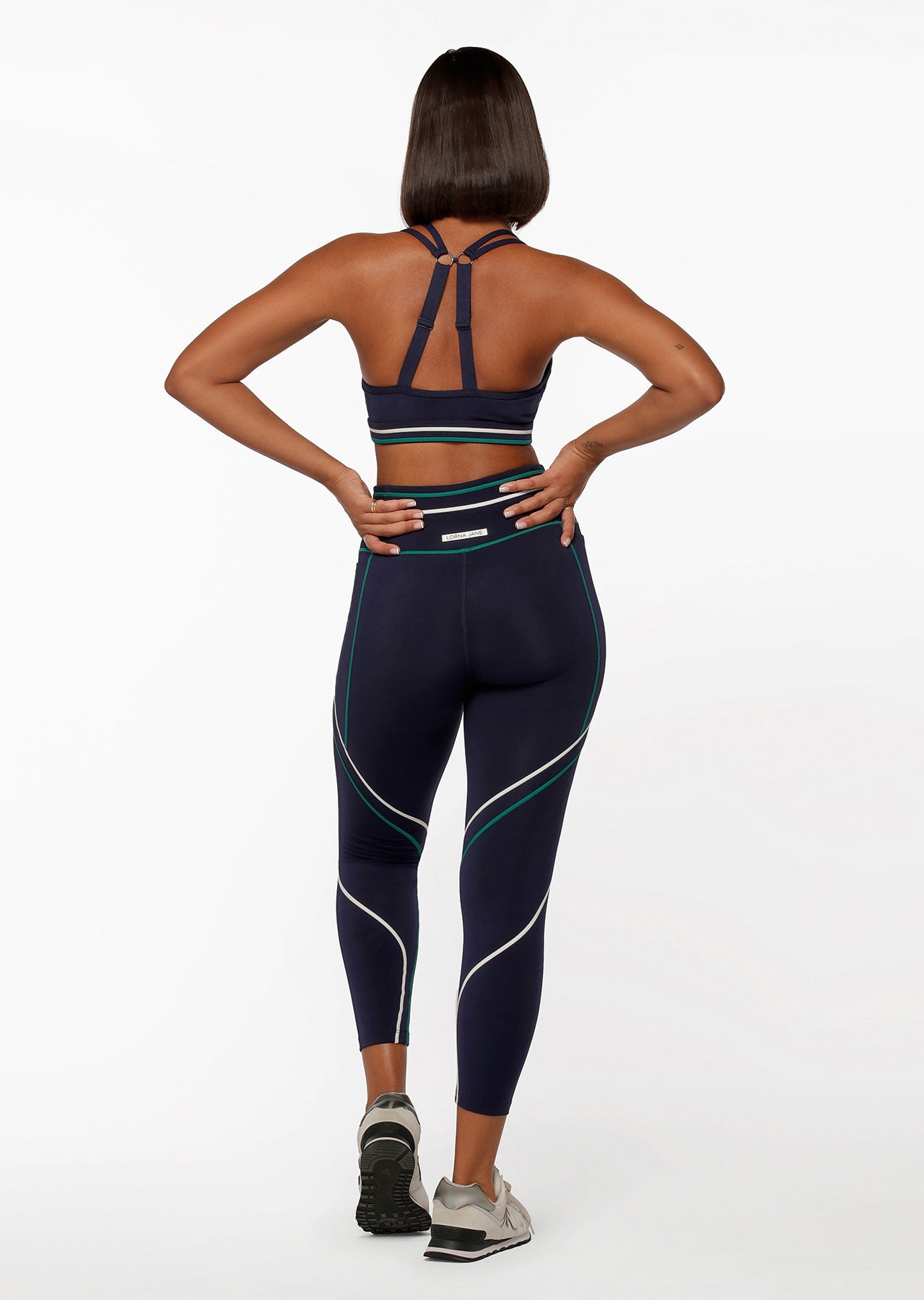Lorna Jane Home Run Phone Pocket Ankle Biter Leggings - French Navy
