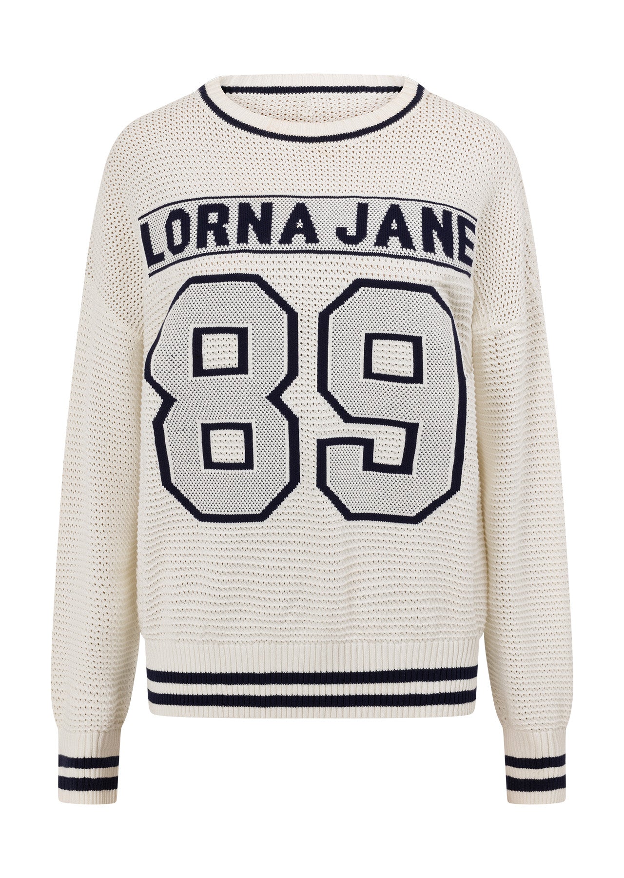 Lorna Jane LJ '89 Open Weave Sweater - Porcelain