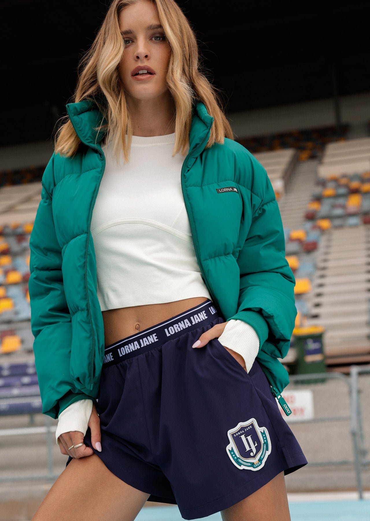 Lorna Jane College Pocket Active Shorts - French Navy