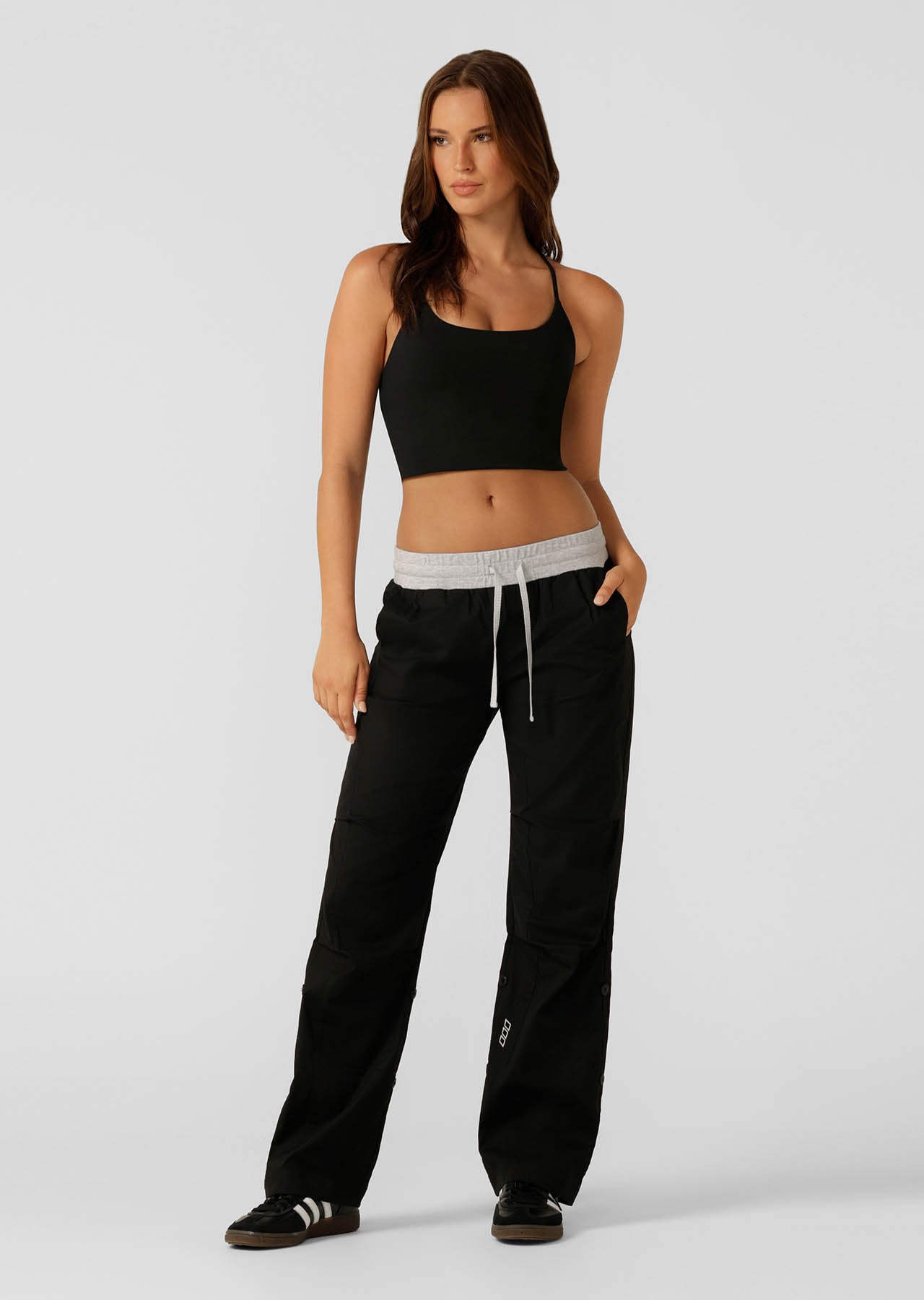Lorna Jane Campus Classic Cropped Bra Tank Combo - Black