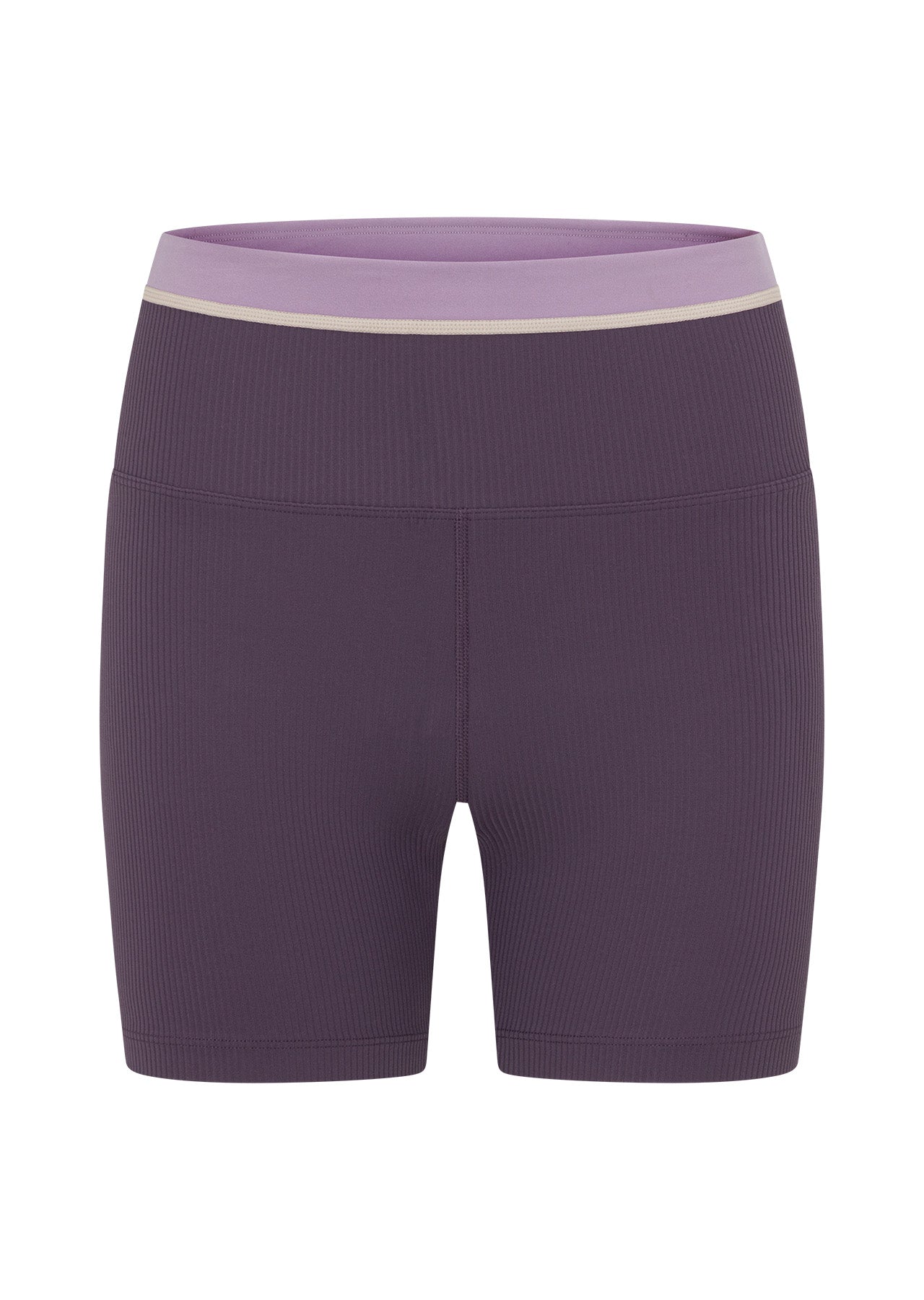 Lorna Jane Perfect Practice Rib 12Cm Bike Shorts - Midnight Plum