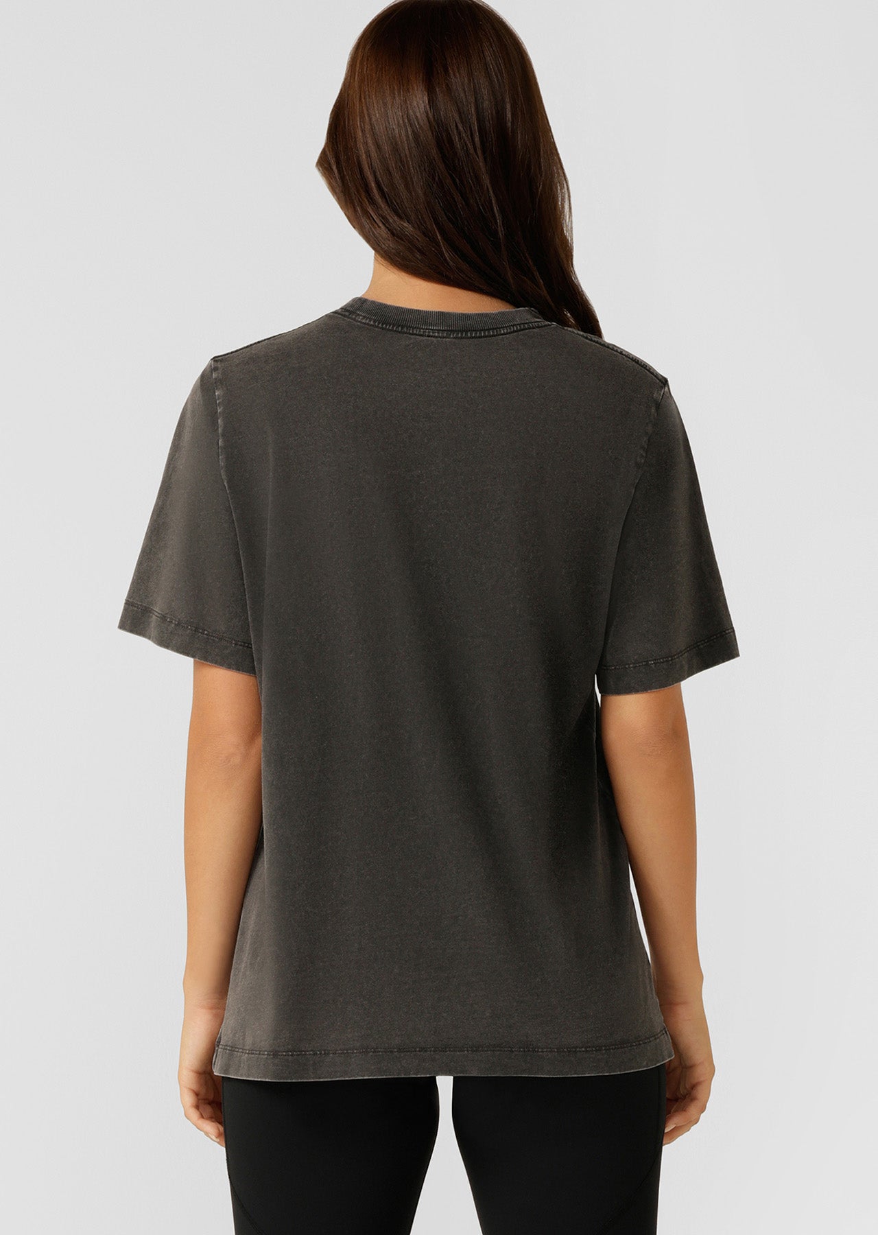 Lorna Jane Championship Title Relaxed Fit Tee - Washed Black