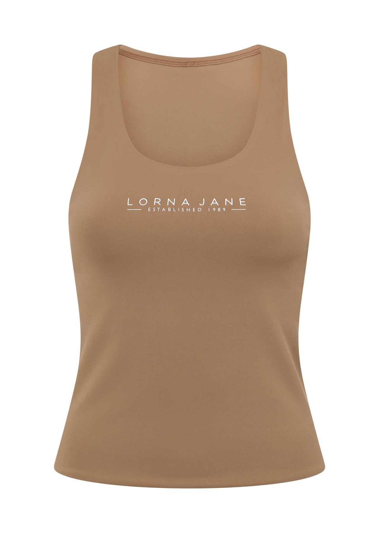 Lorna Jane Elevate Active Longline Recycled Tank - Walnut