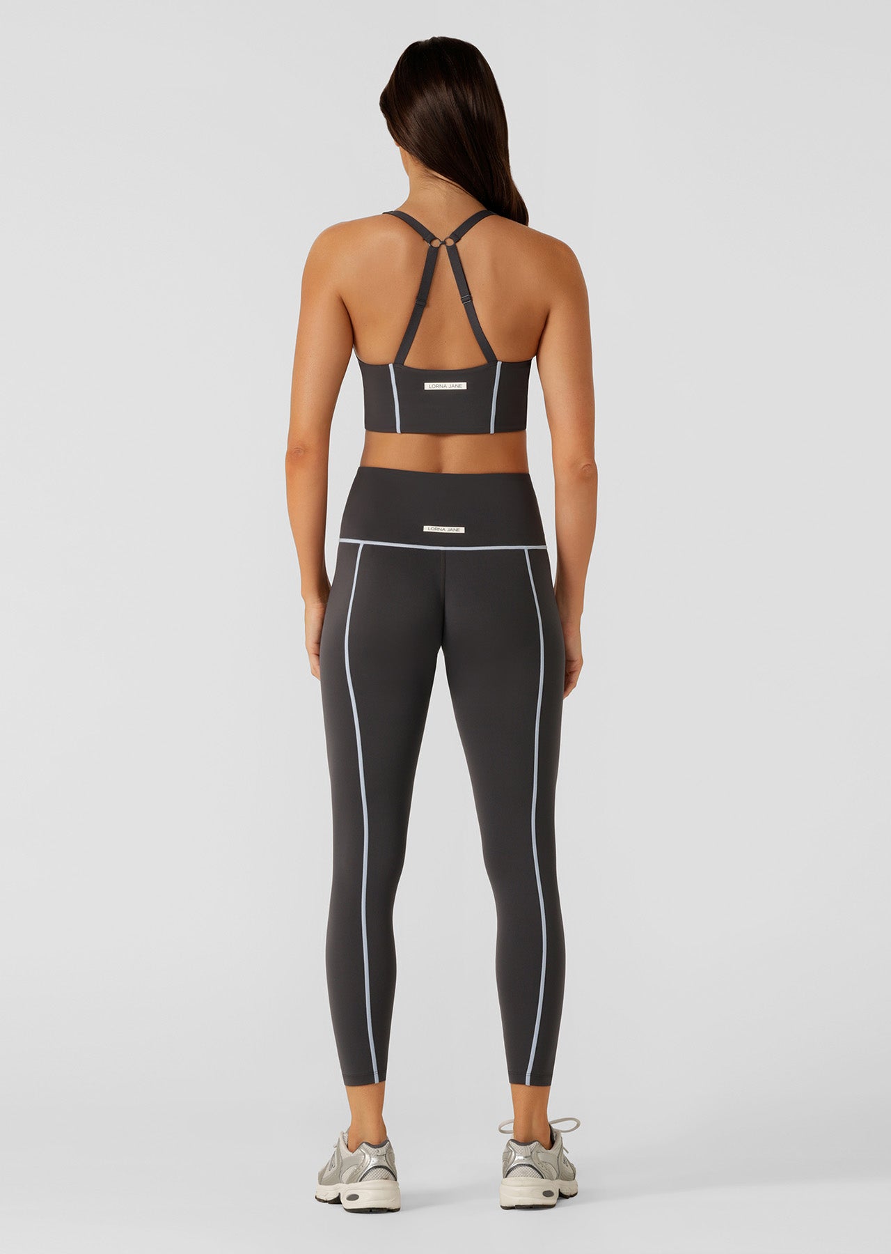 Lorna Jane Unwind Longline Sports Bra - Dark Titanium