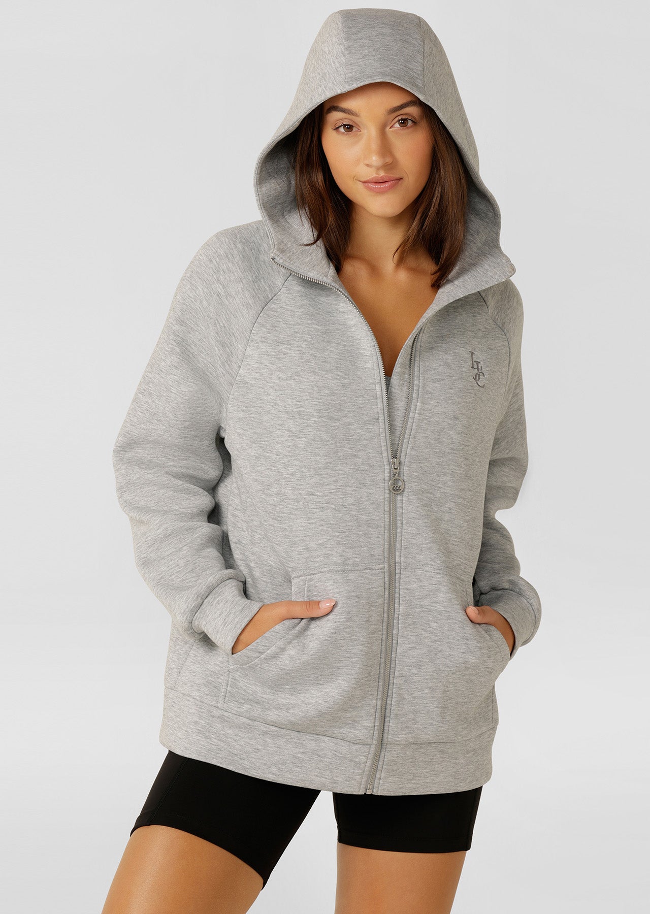 Lorna Jane Heritage Spacer Hoodie - Grey Marl