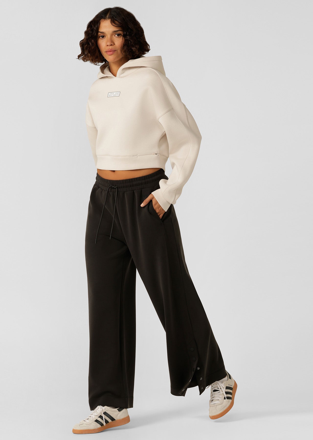 Lorna Jane Post Practice Wide Leg Pants - Washed Black