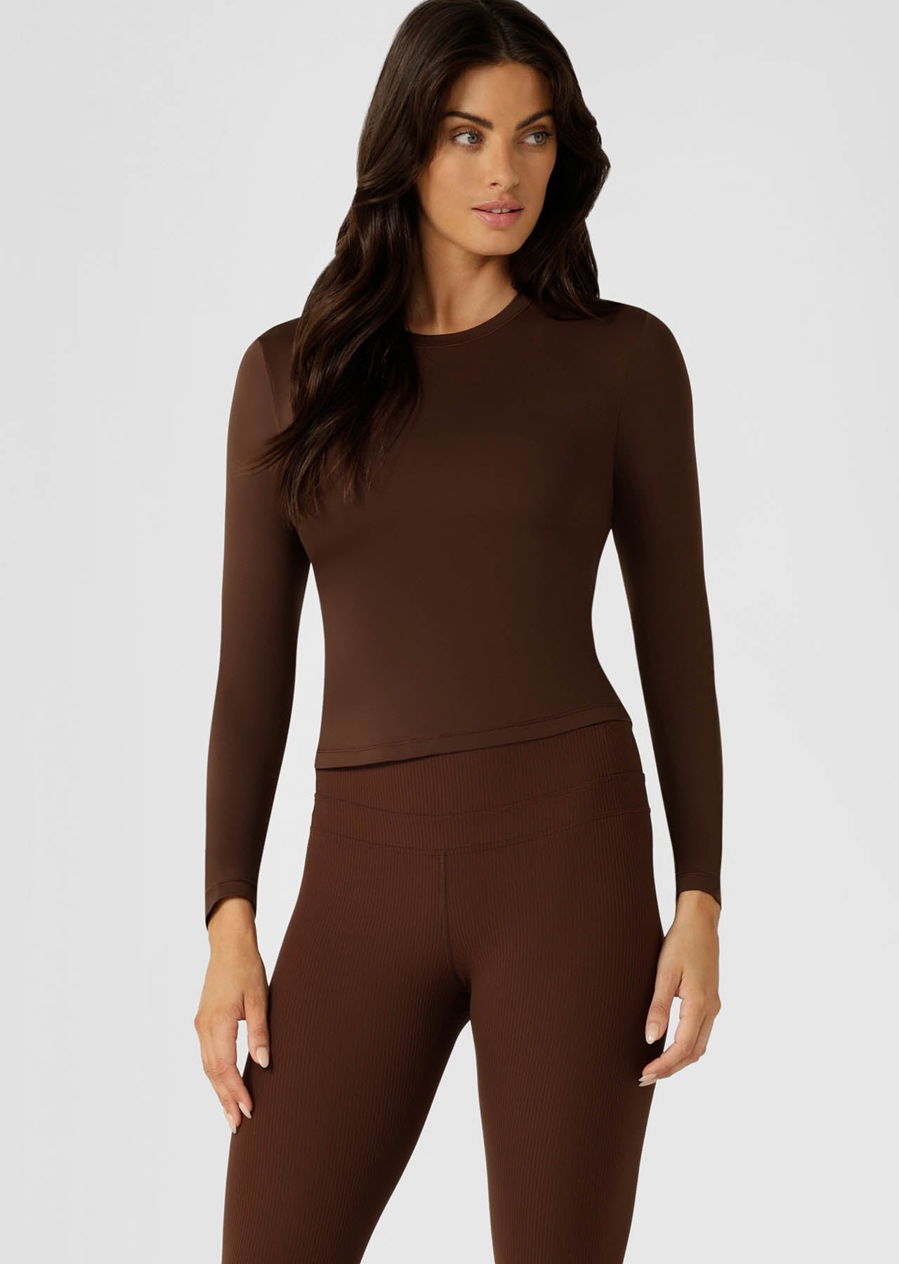 Lorna Jane Ultimate Comfort Long Sleeve Top - Espresso