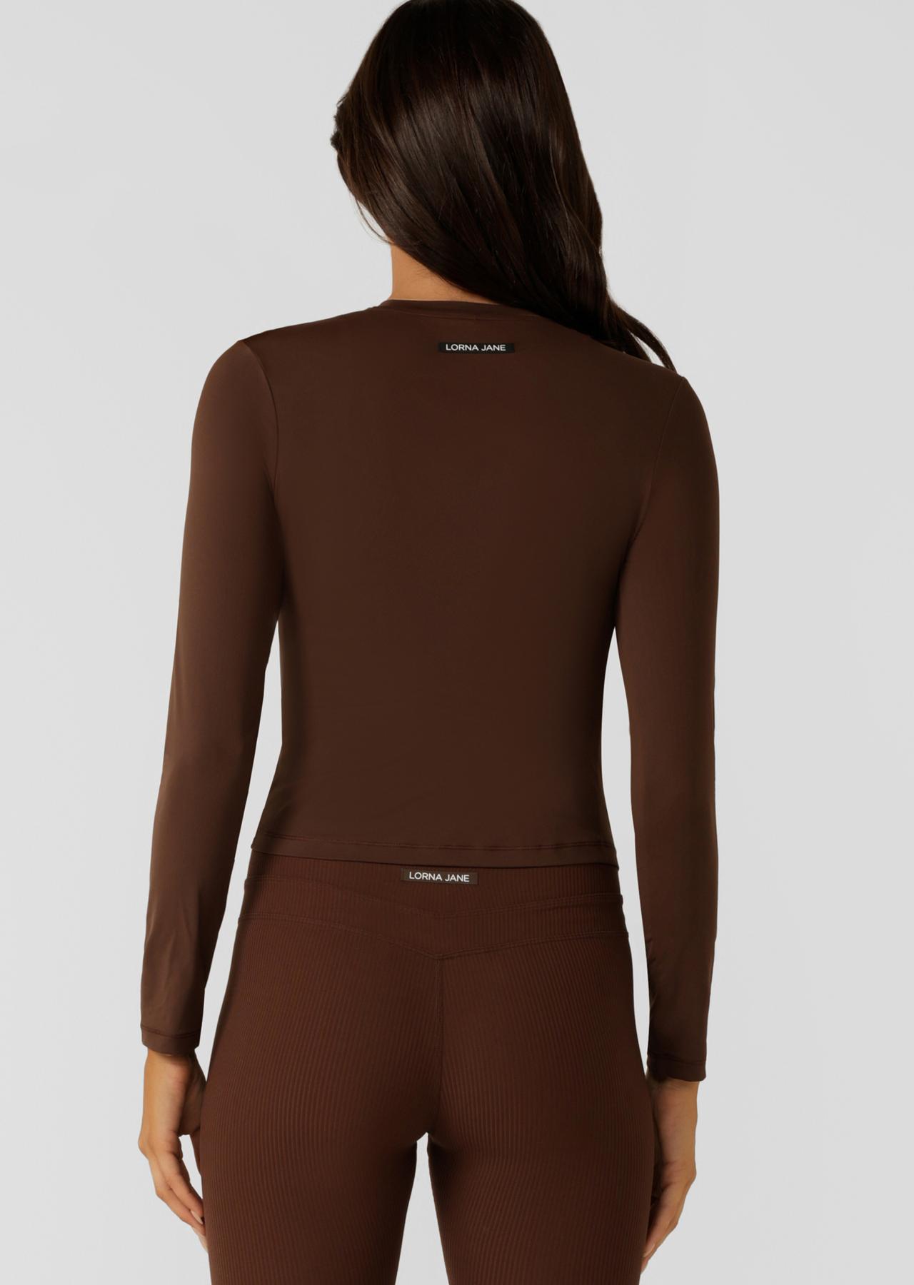 Lorna Jane Ultimate Comfort Long Sleeve Top - Espresso