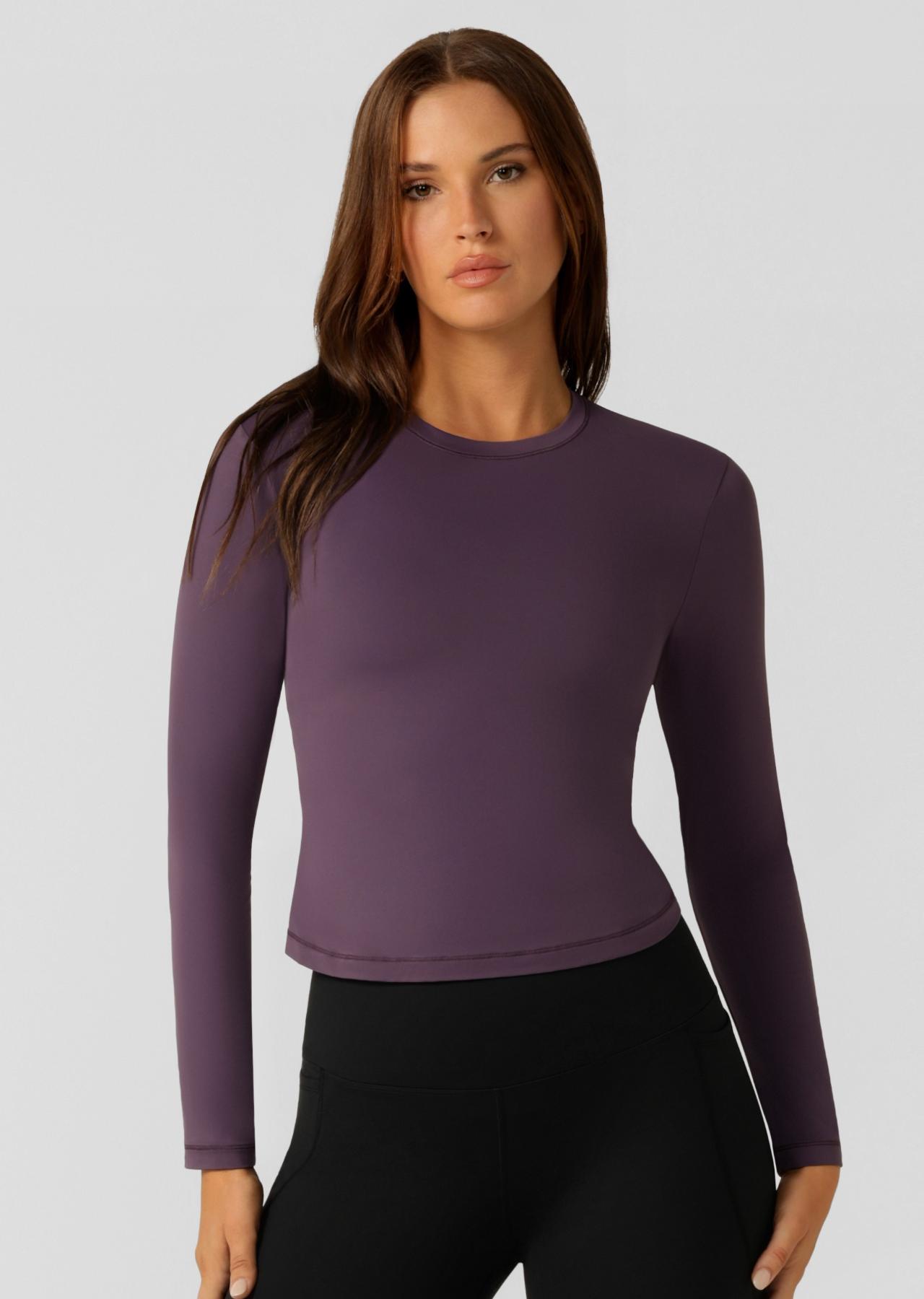 Lorna Jane Ultimate Comfort Long Sleeve Top - Midnight Plum