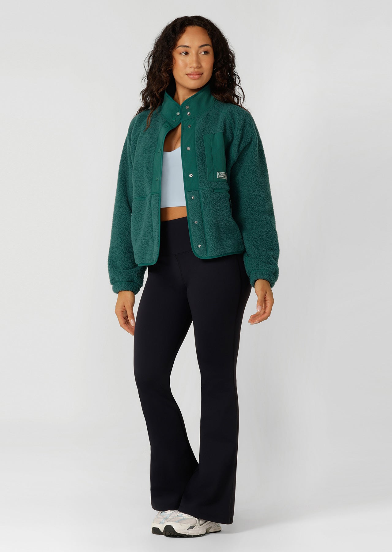 Lorna Jane On The Move Sports Fleece Jacket - Moss Green