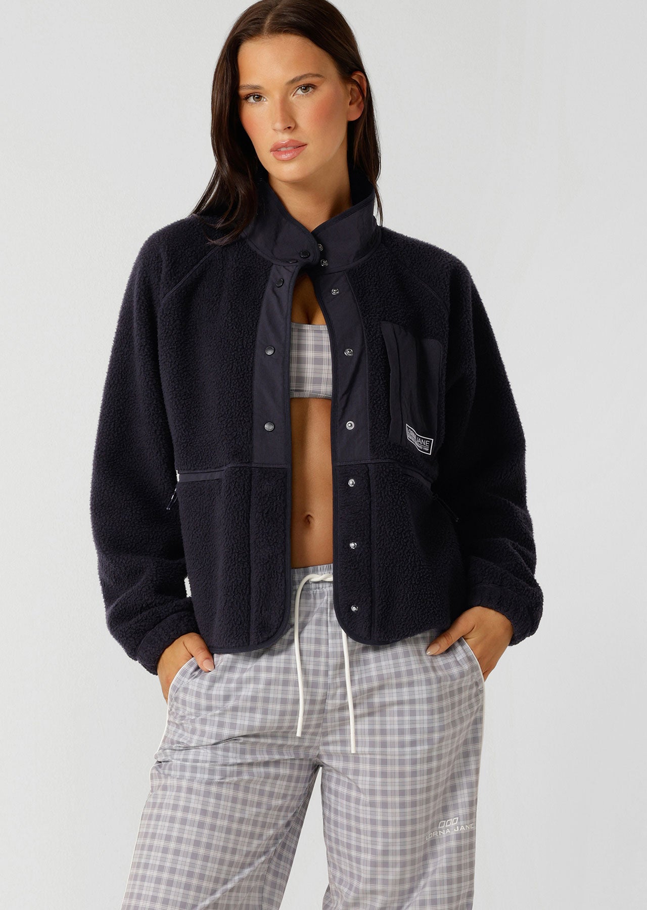 Lorna Jane On The Move Sports Fleece Jacket - Midnight Blue