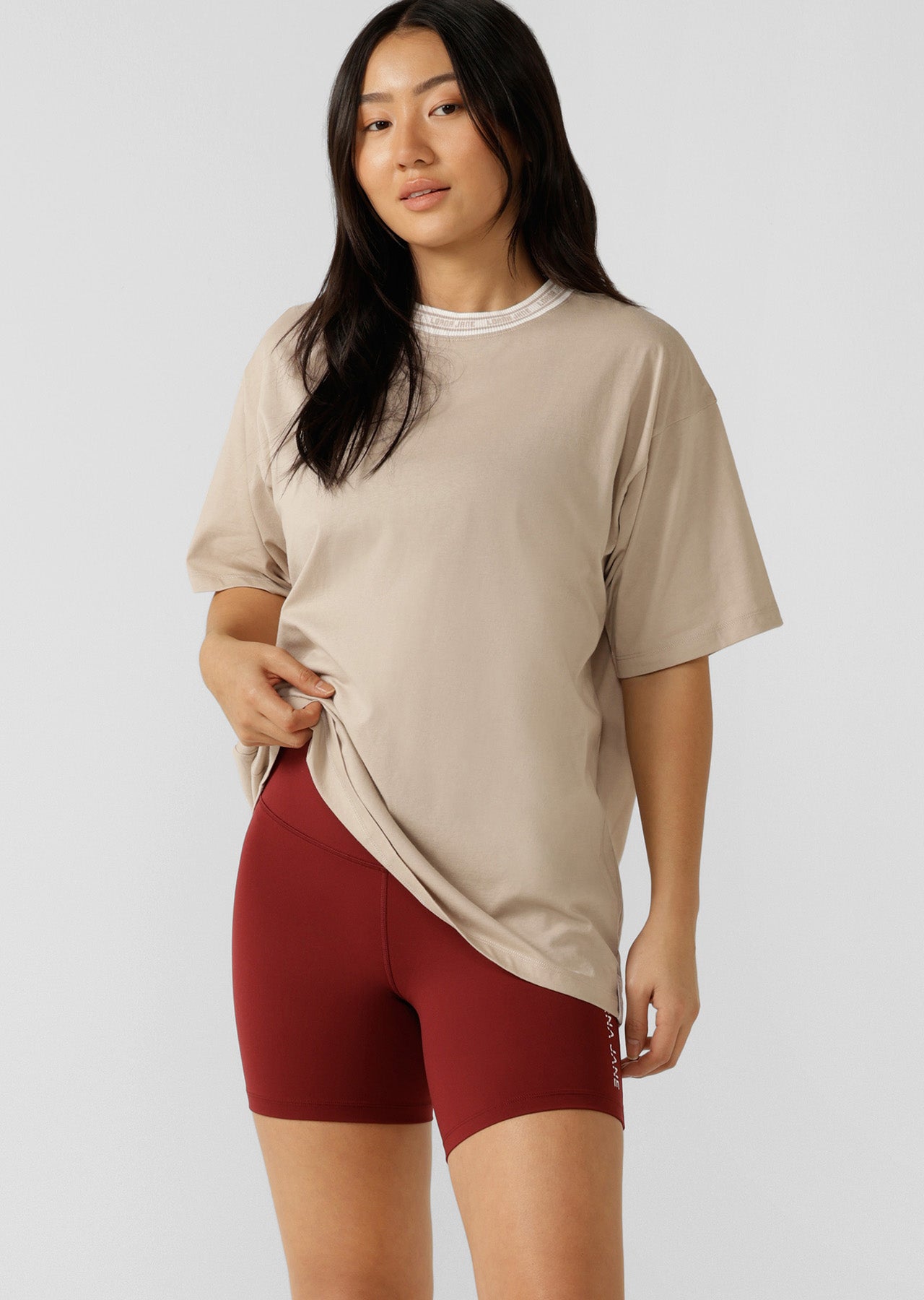 Lorna Jane Serene Boyfriend Tee - Off-White