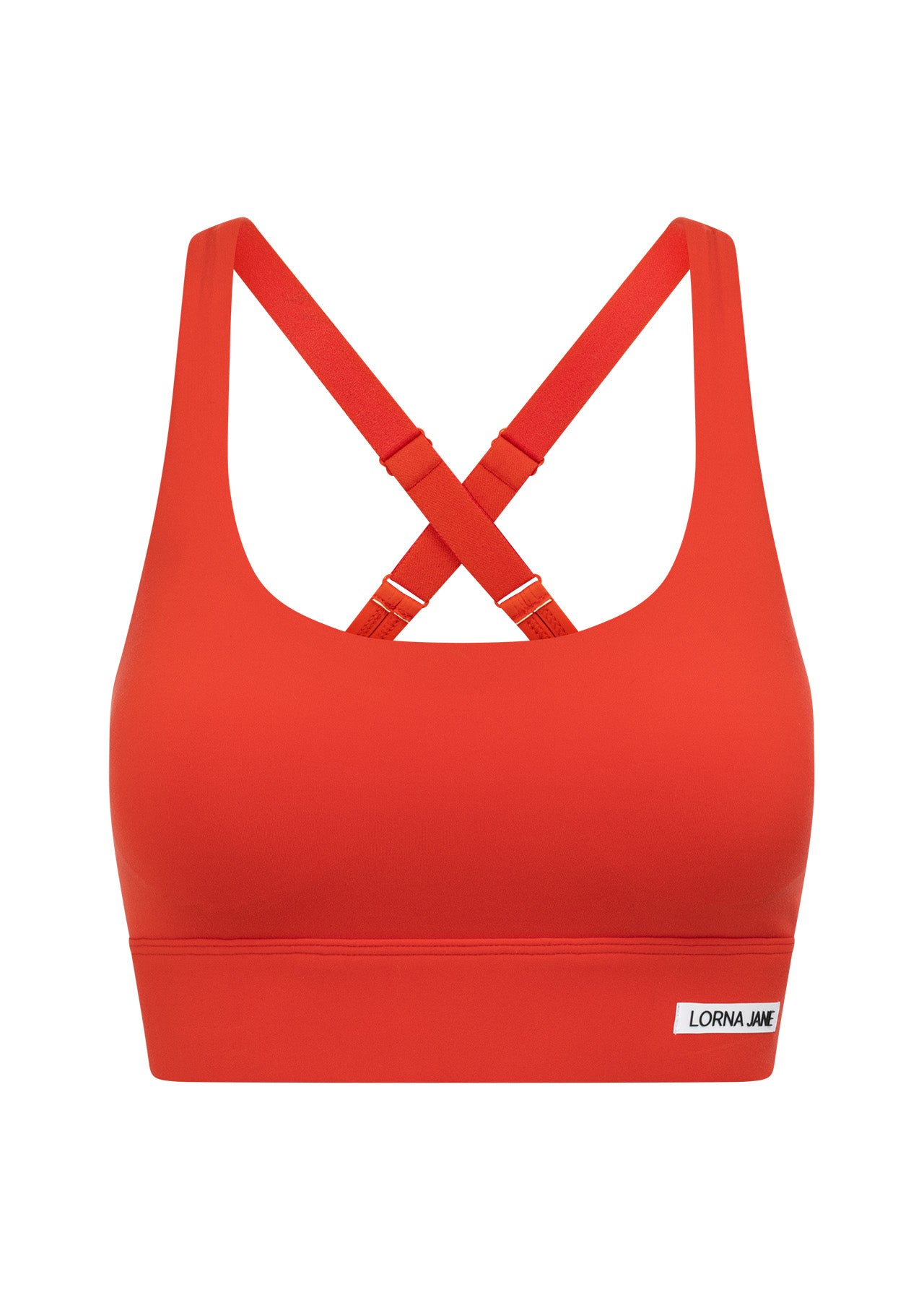Lorna Jane Circuit Recycled Sports Bra - Hot Tomato