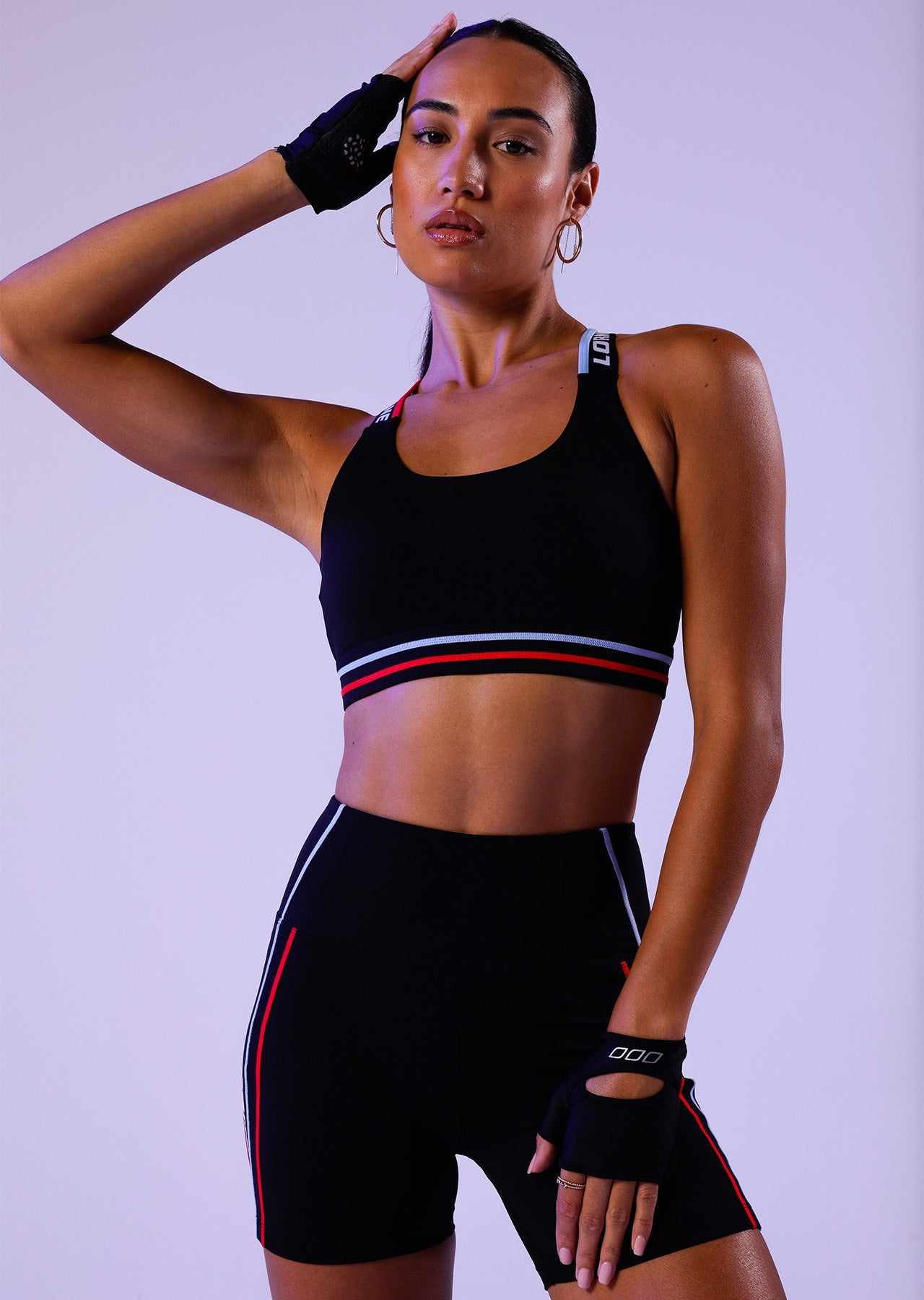 Lorna Jane Fast Track Sports Bra - Black Multi