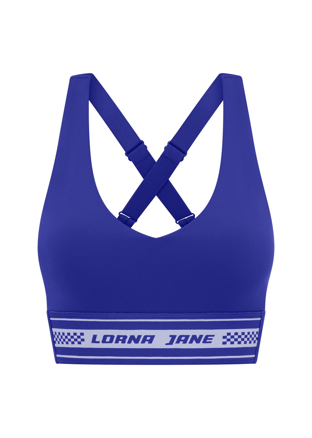Lorna Jane Qualify Longline Sports Bra - Magnetic Blue