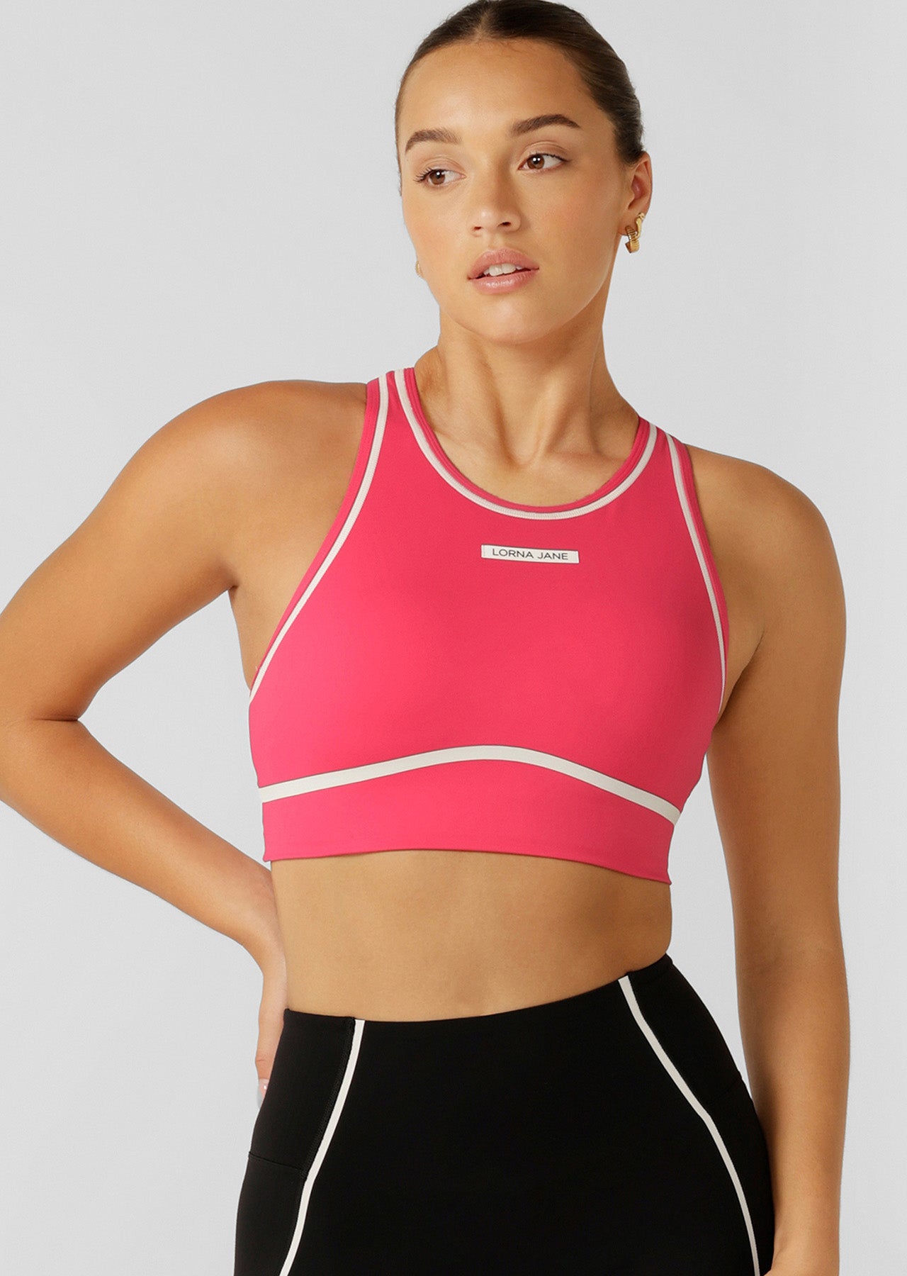 Lorna Jane Night Runner Sports Bra - Neon Raspberry