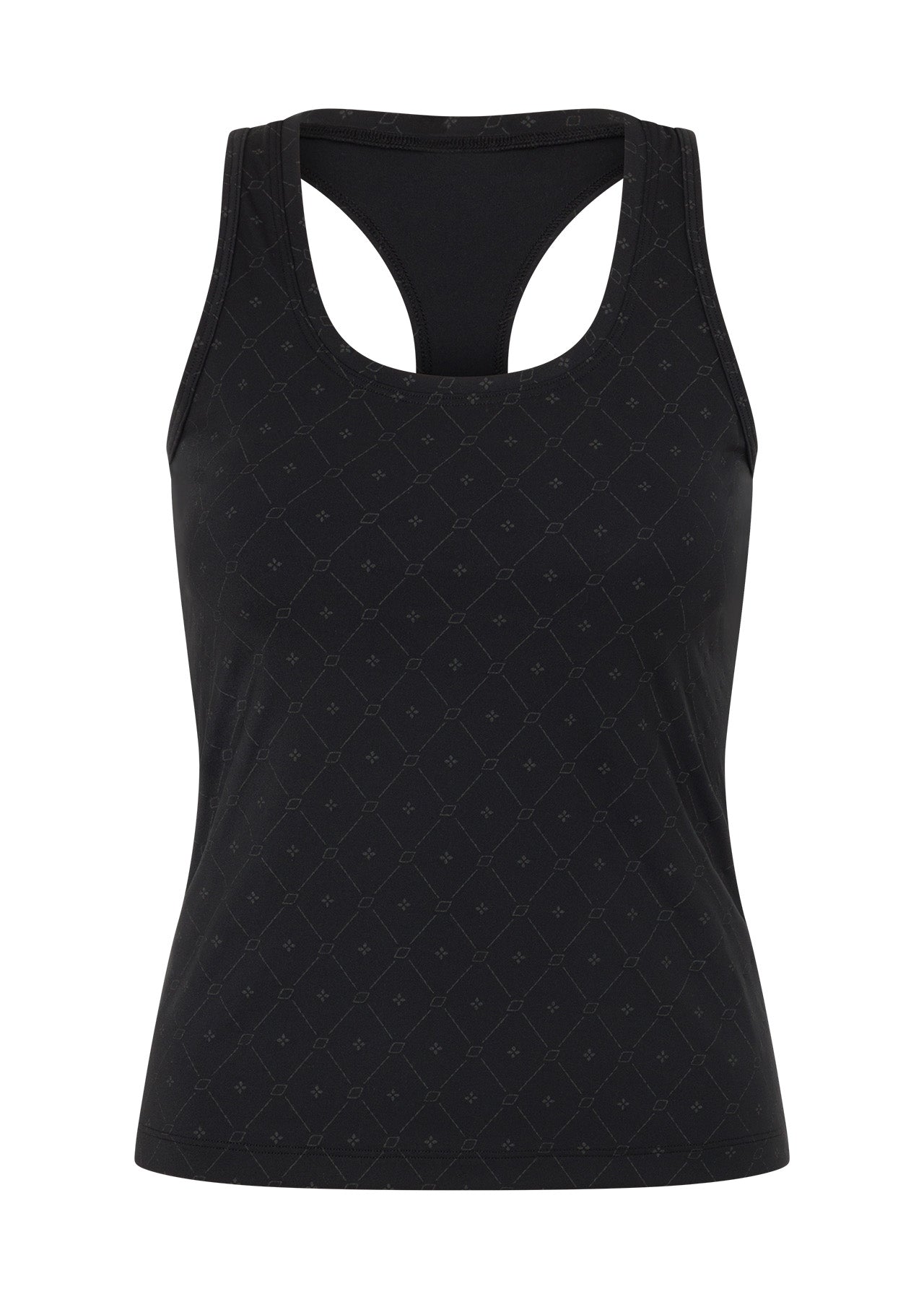 Lorna Jane High Definition Reflective Active Tank - Black Reflective Monogram Print