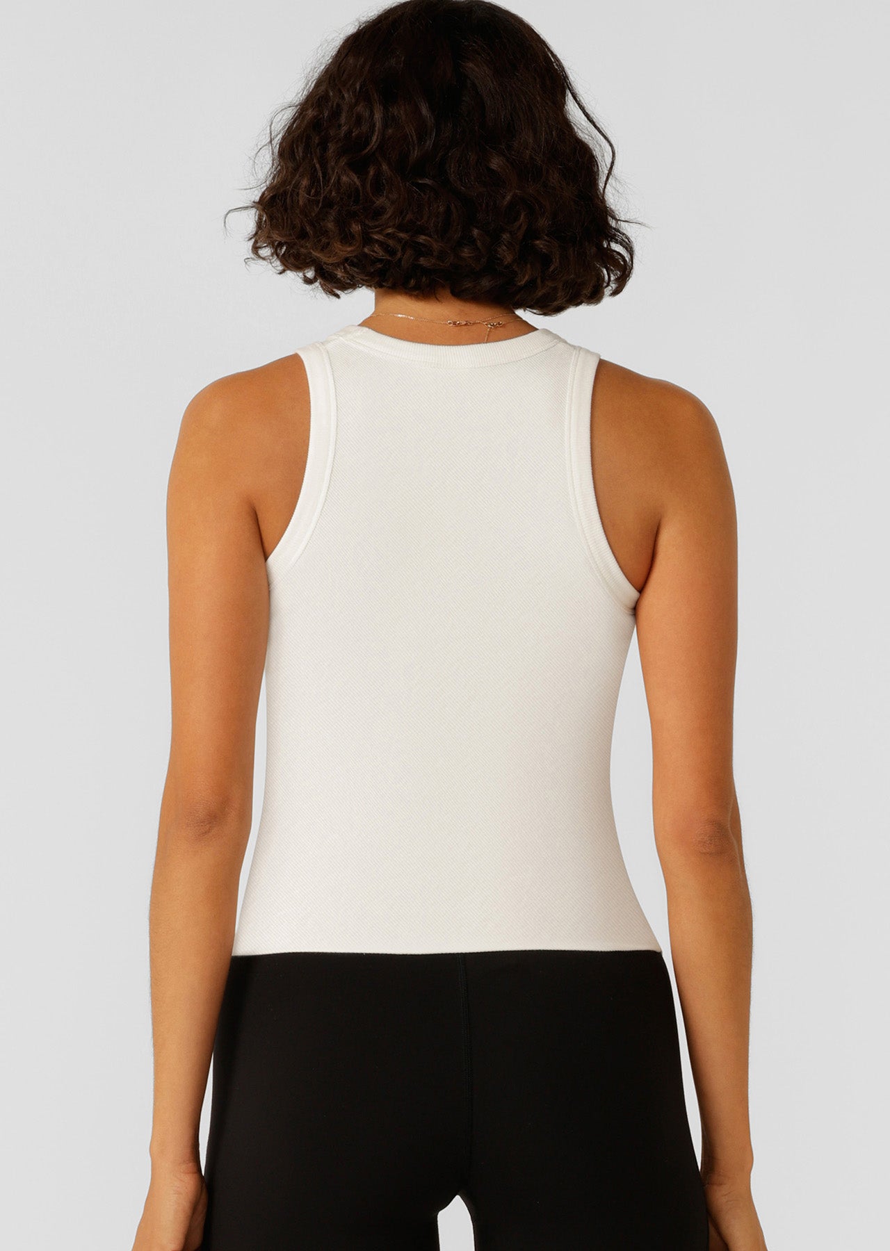 Lorna Jane Classic LJC Rib Tank - Porcelain