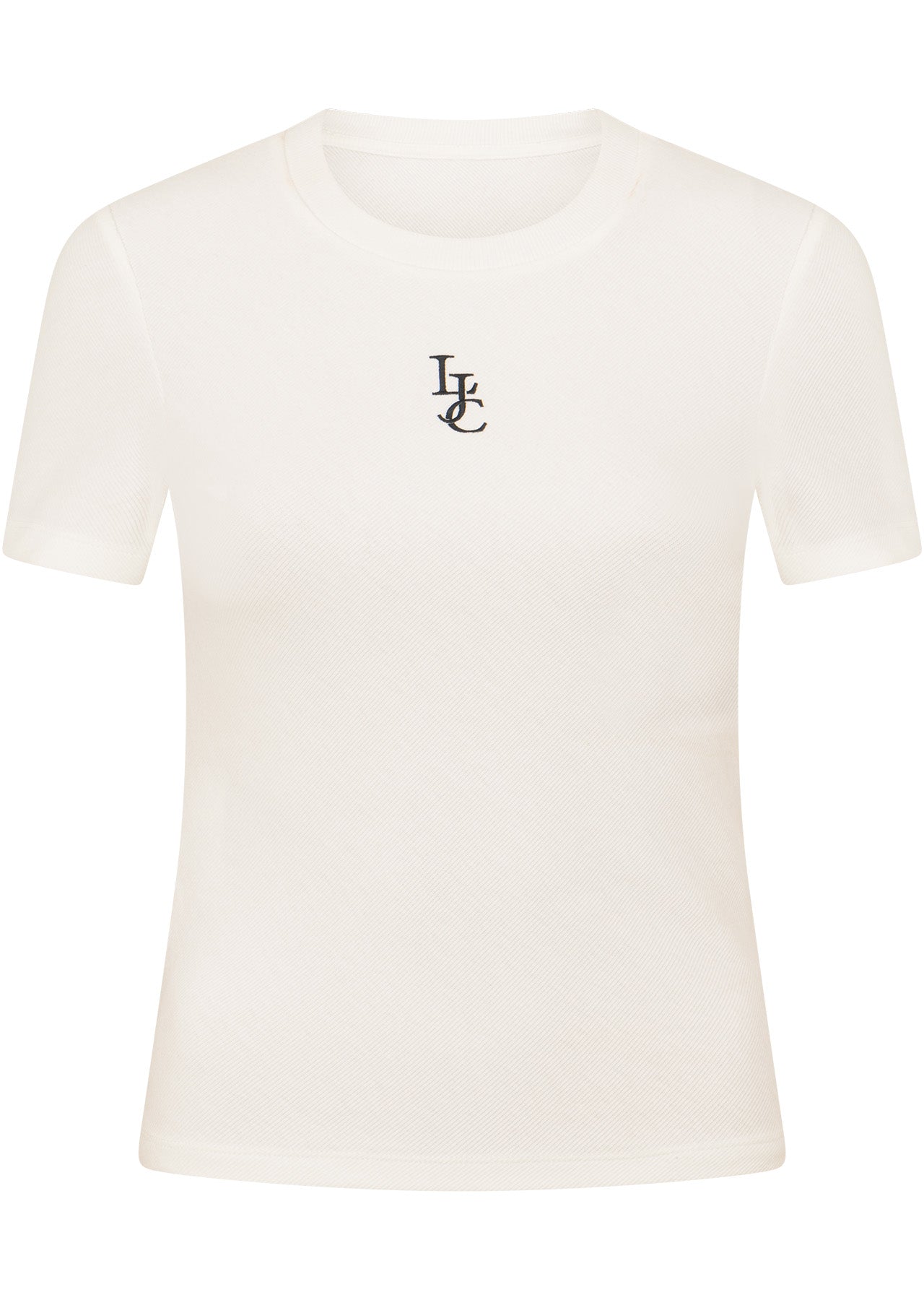 Lorna Jane Classic LJC Rib Short Sleeve T-Shirt - Porcelain