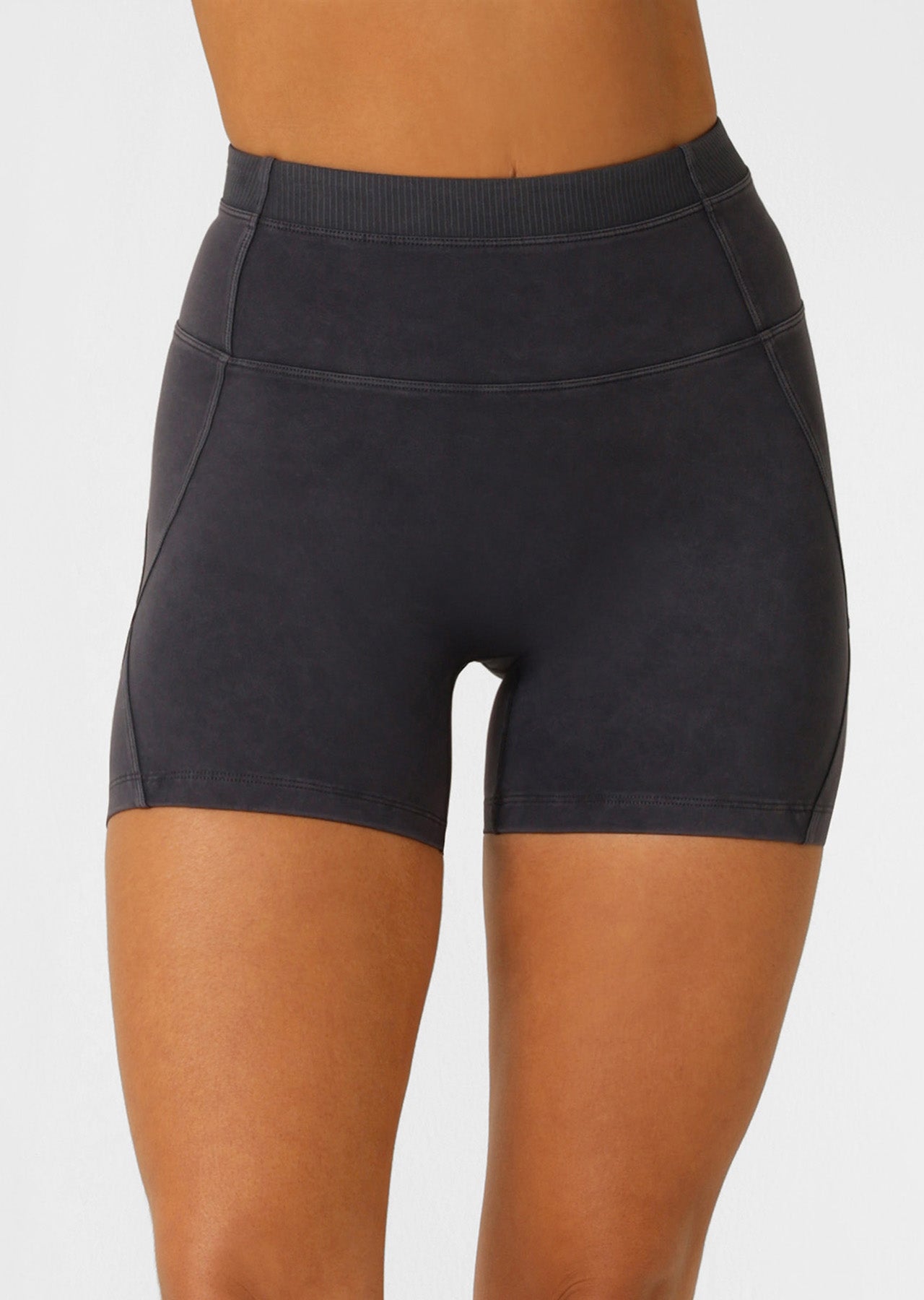 Lorna Jane Weekender Washed 12cm Pocket Bike Shorts - Washed Midnight Blue