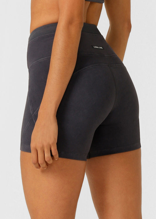 Lorna Jane Weekender Washed 12cm Pocket Bike Shorts - Washed Midnight Blue