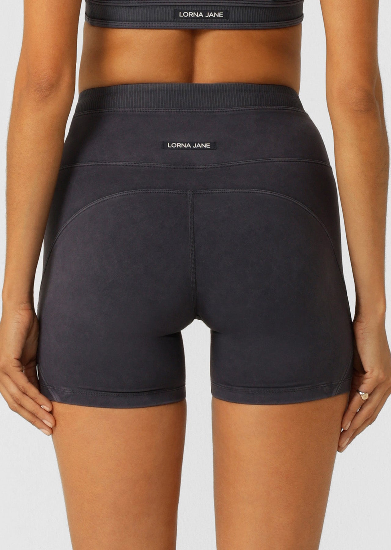 Lorna Jane Weekender Washed 12cm Pocket Bike Shorts - Washed Midnight Blue